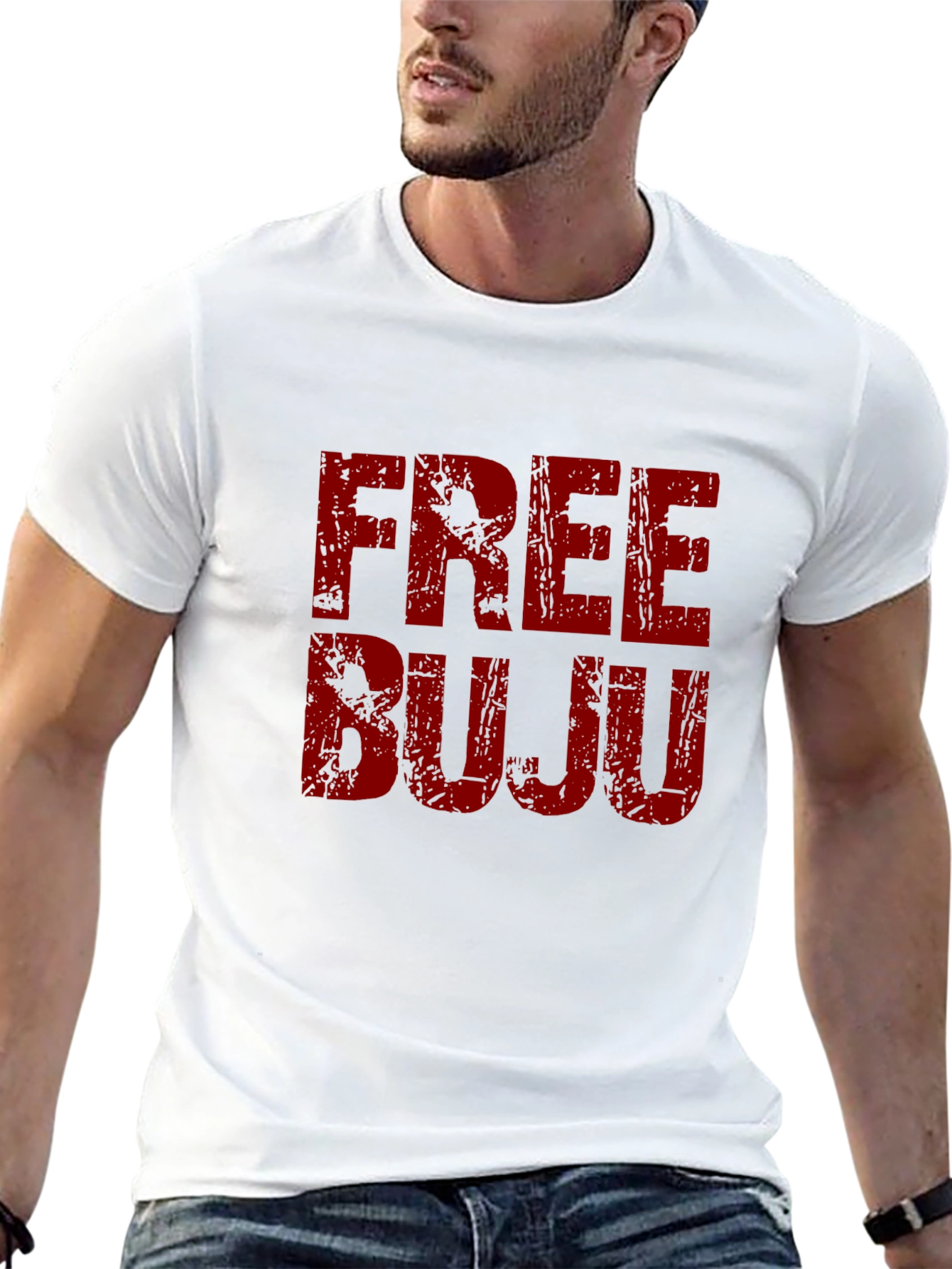 Free Buju Tee - Distressed Graphic T-Shirt