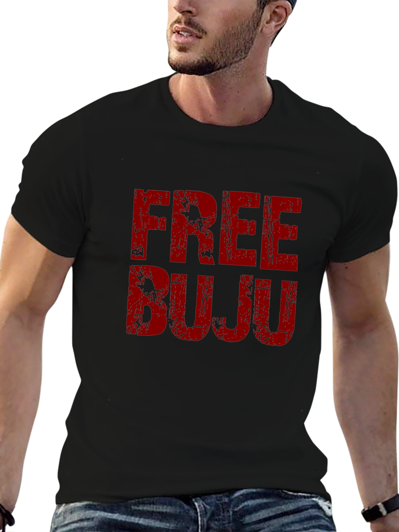 Free Buju Tee - Distressed Graphic T-Shirt