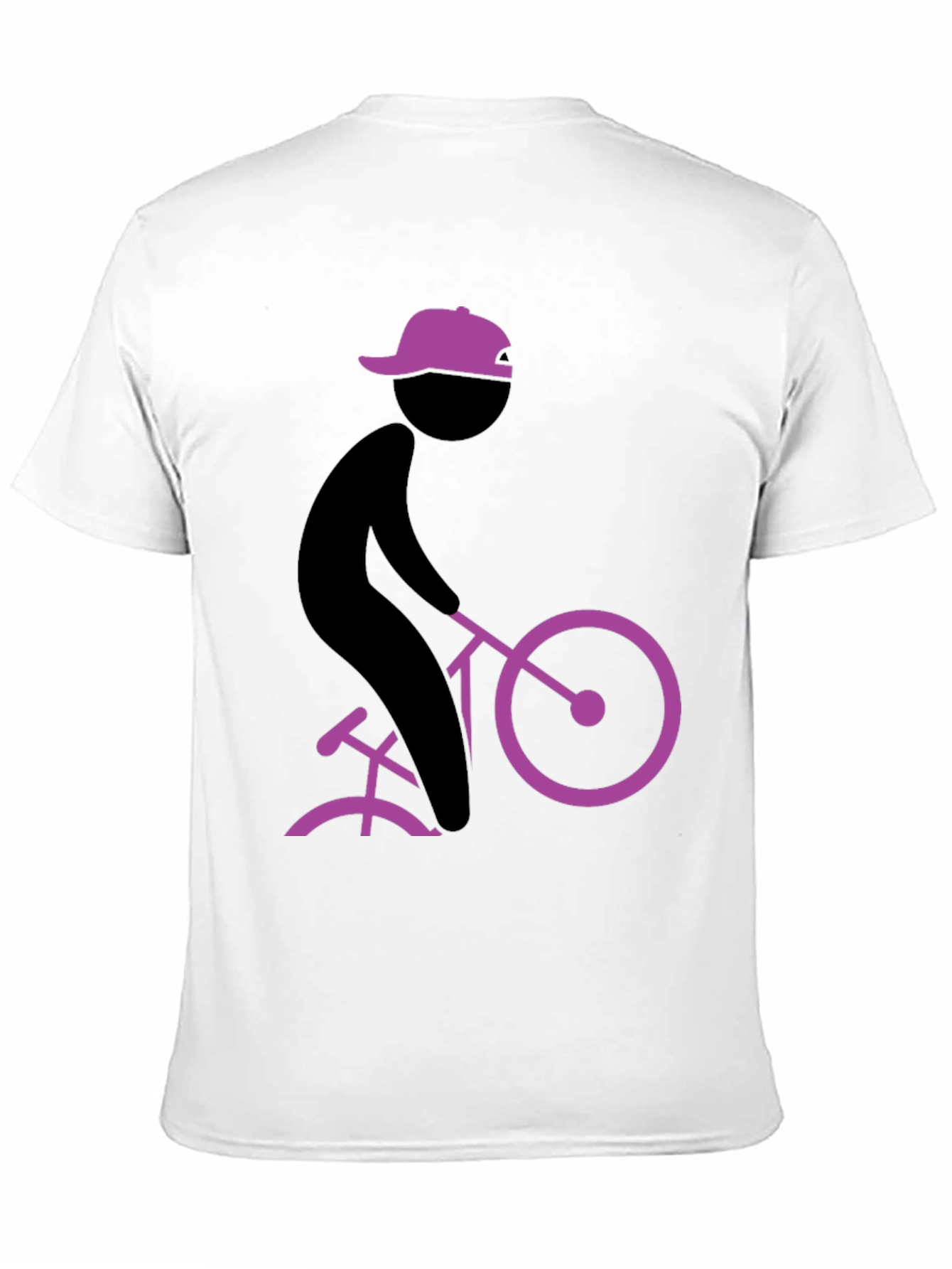 Cool Black T-Shirt with Cyclist Graphic