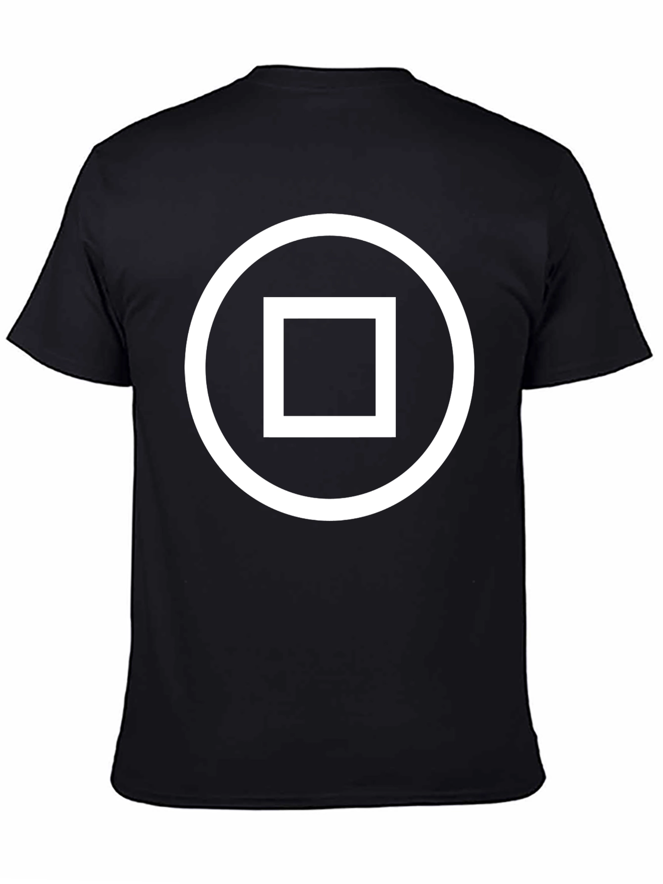 Geometric Design Black T-Shirt