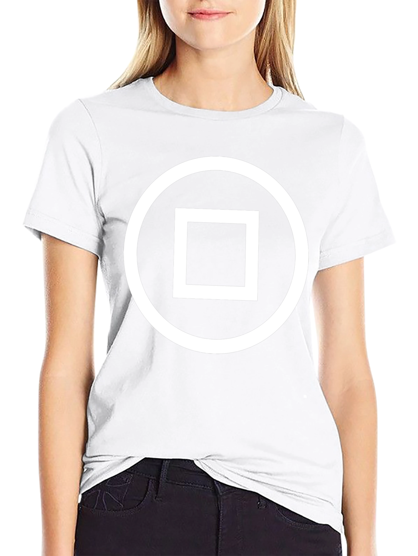 Geometric Design Black T-Shirt