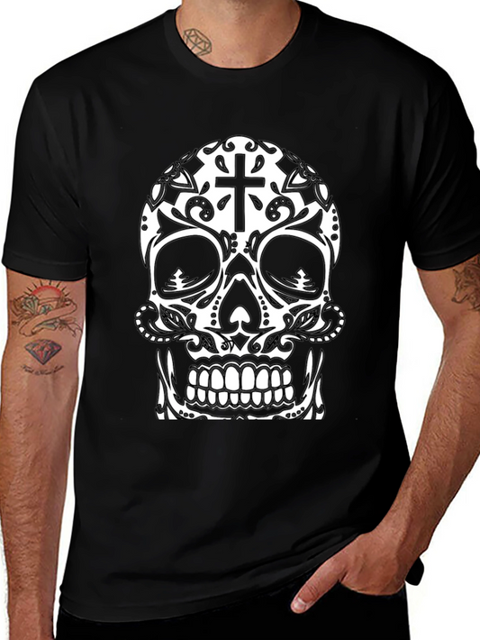 Sugar Skull Black T-Shirt - Dia de los Muertos Style