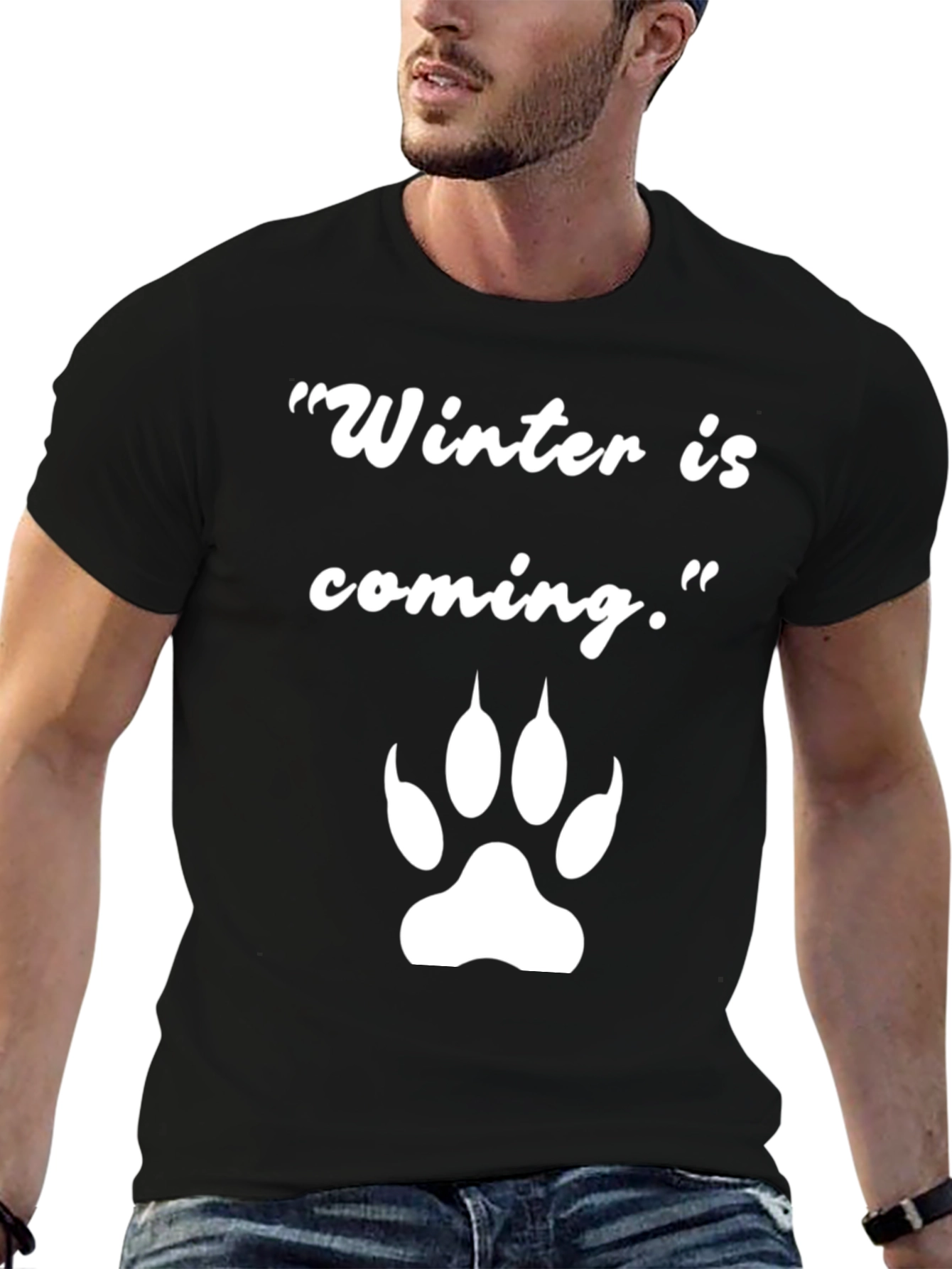 Winter Is Coming Paw Print Graphic Tee