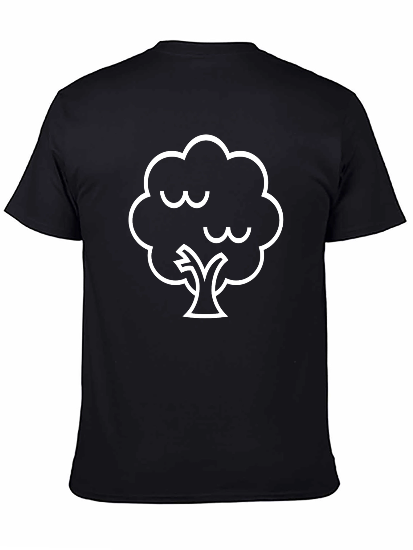 Black T-Shirt with Tree Graphic