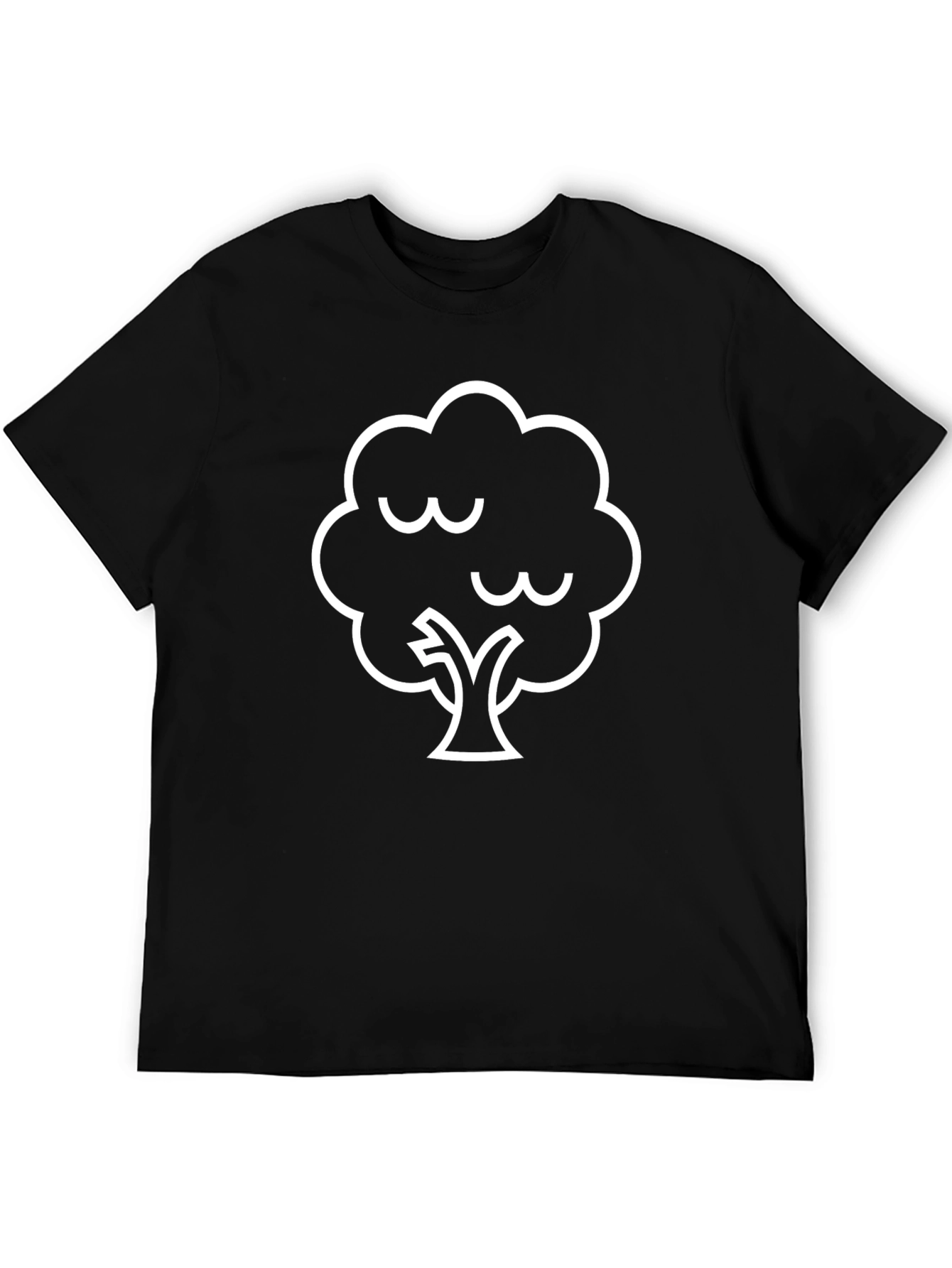 Black T-Shirt with Tree Graphic