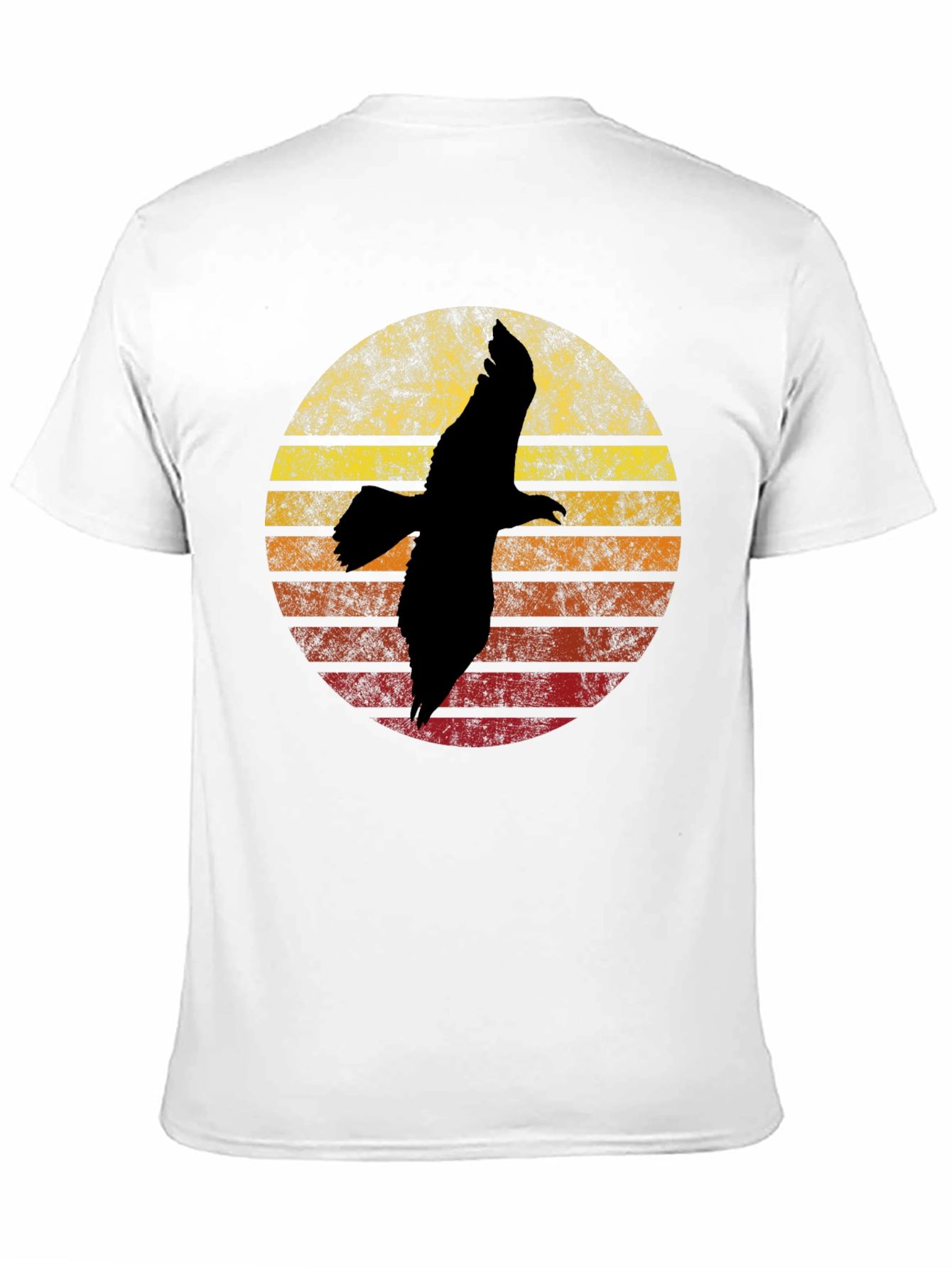 Retro Sunset Eagle Graphic T-Shirt
