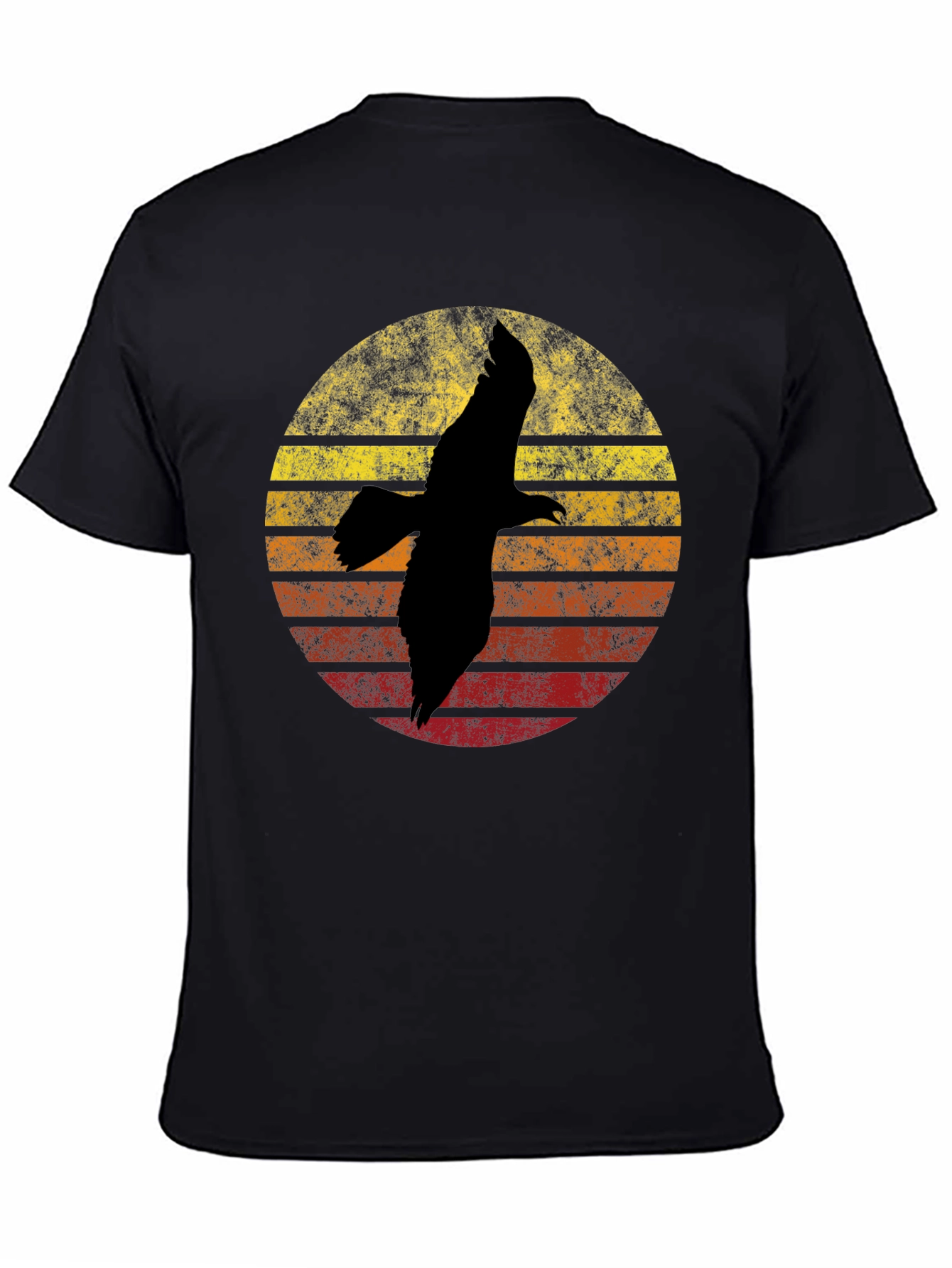 Retro Sunset Eagle Graphic T-Shirt