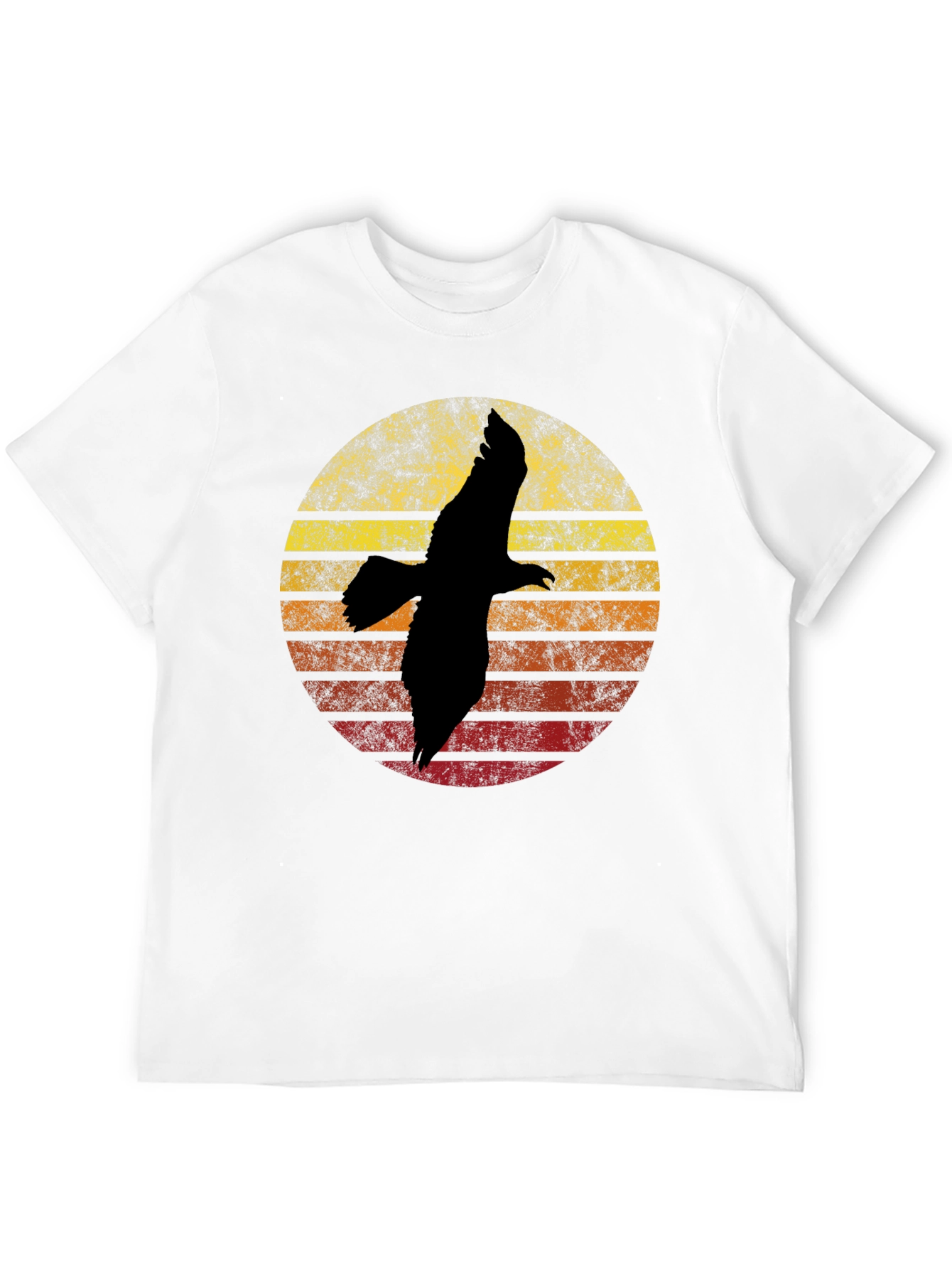 Retro Sunset Eagle Graphic T-Shirt