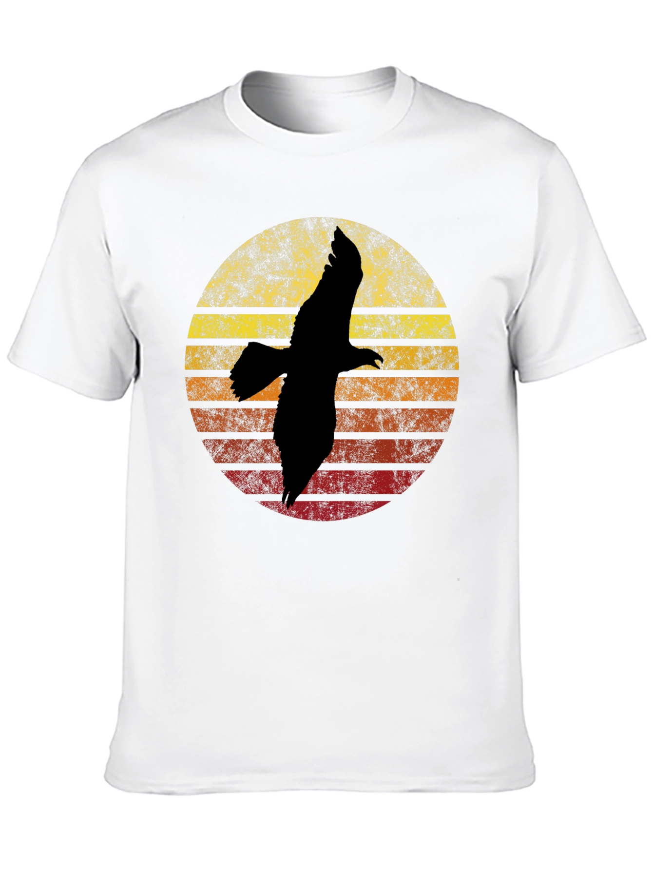 Retro Sunset Eagle Graphic T-Shirt