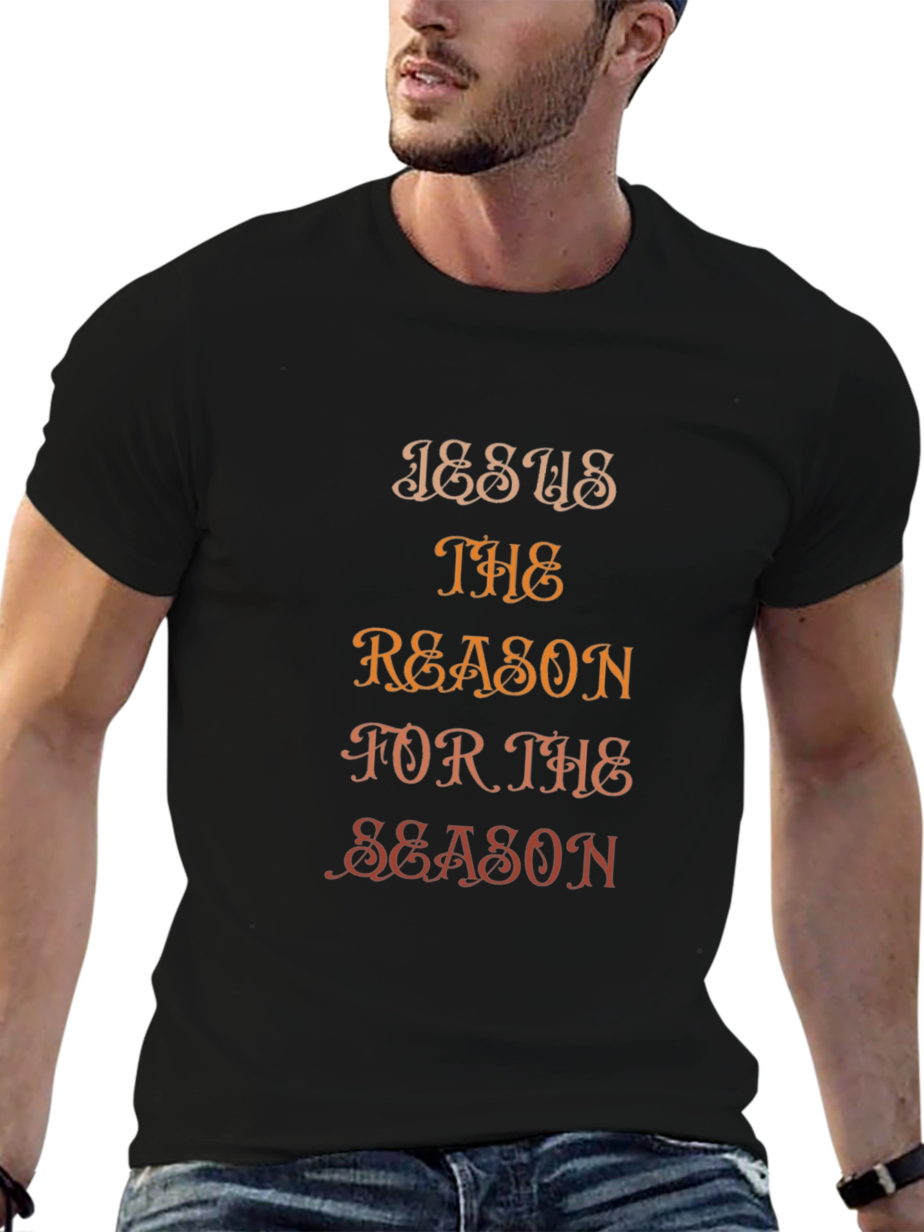 Jesus is the Reason Black Graphic T-Shirt
