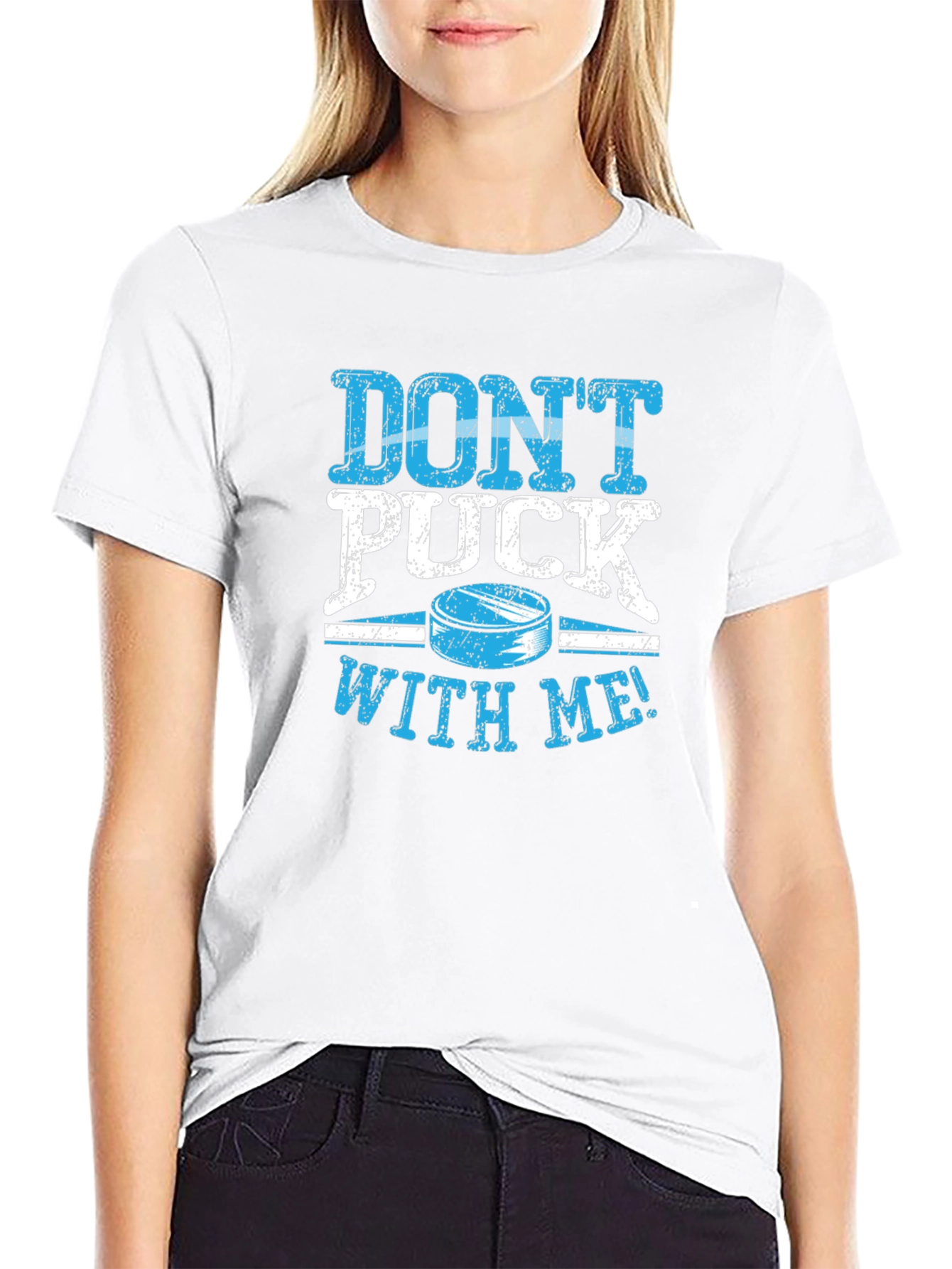 Dont Puck With Me Black T-Shirt