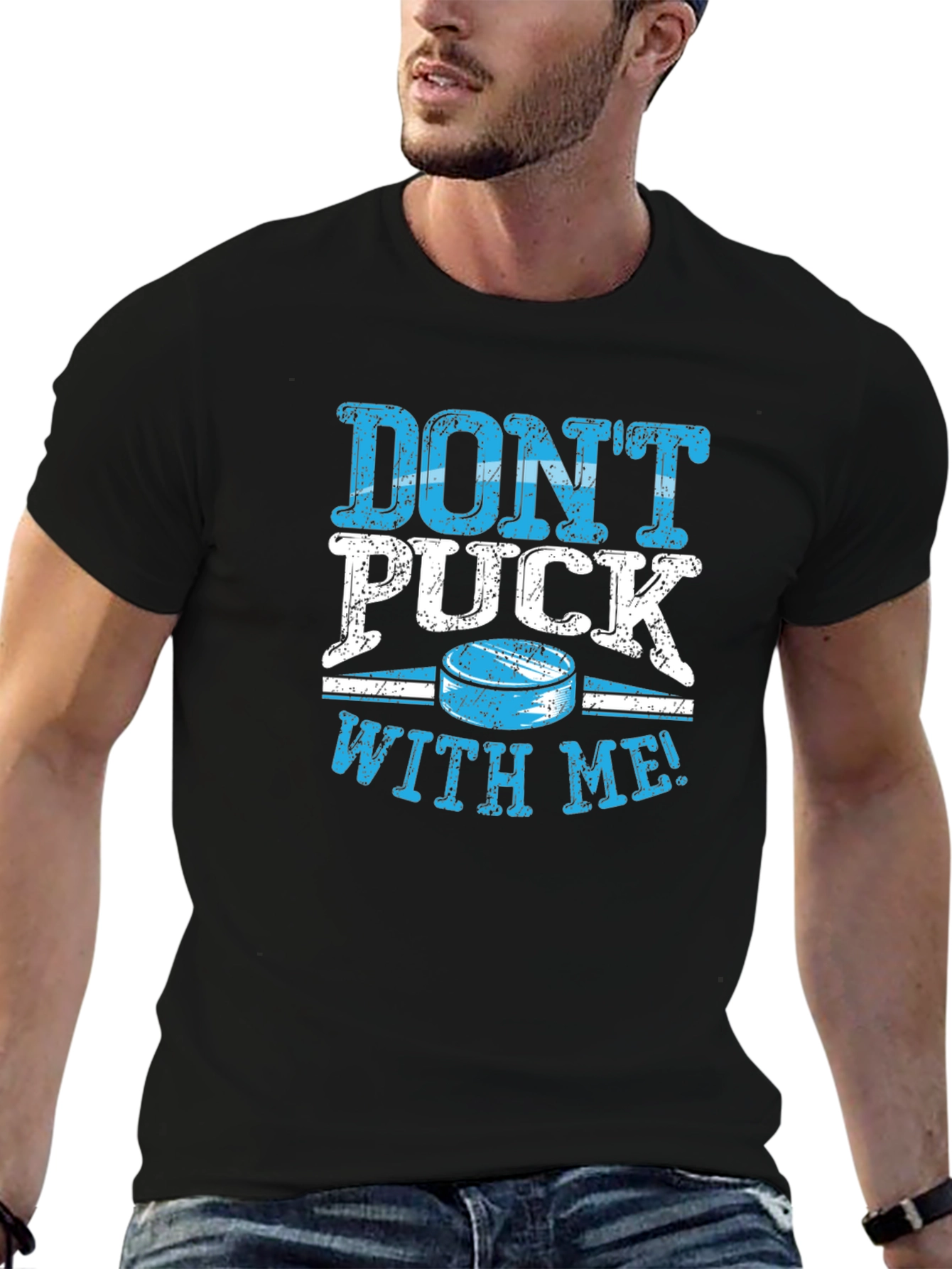 Dont Puck With Me Black T-Shirt