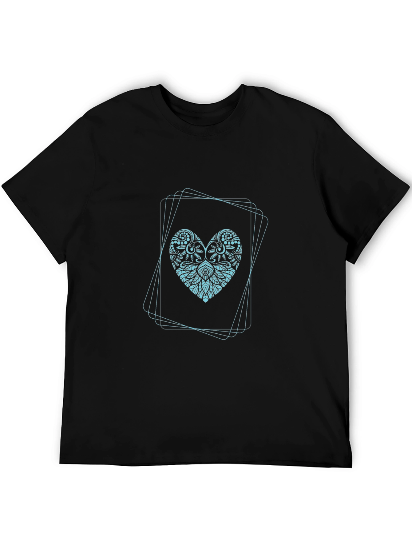 Heart Mandala Tee - Stylish Graphic Print T-Shirt