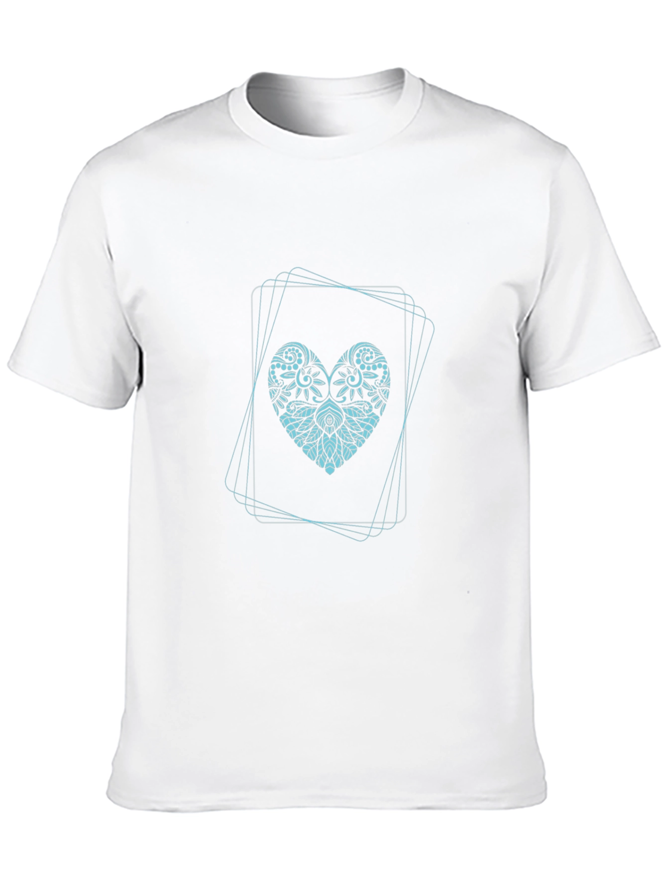Heart Mandala Tee - Stylish Graphic Print T-Shirt