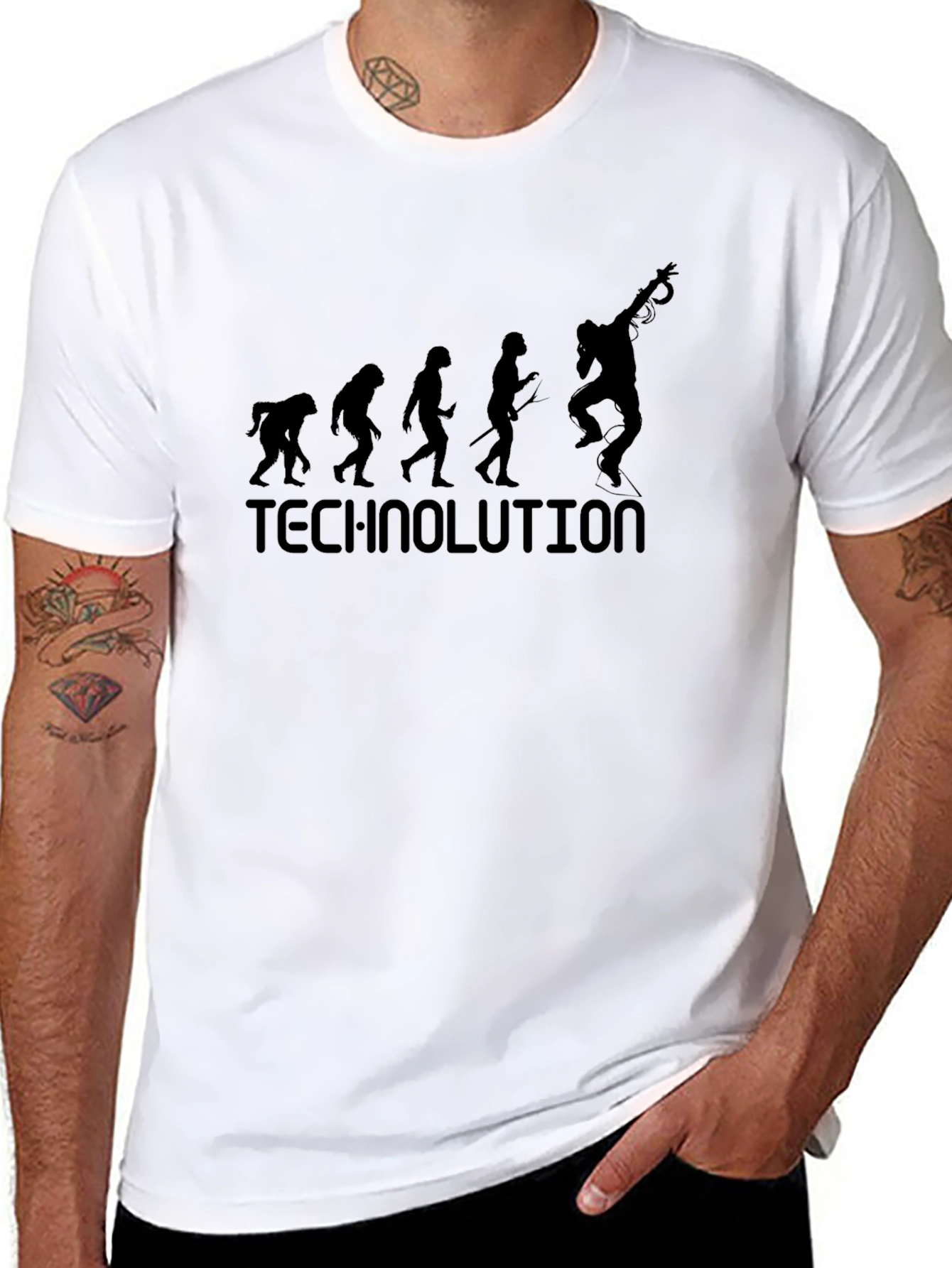 Technolution Evolution Black Graphic Tee