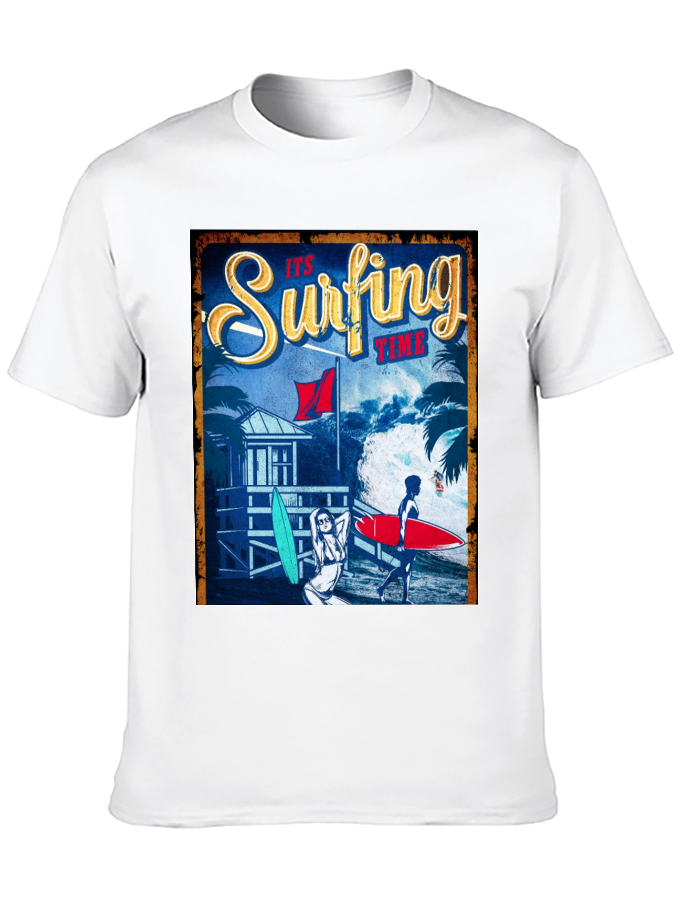 Surfing Time Graphic T-Shirt - Beach Lover Tee