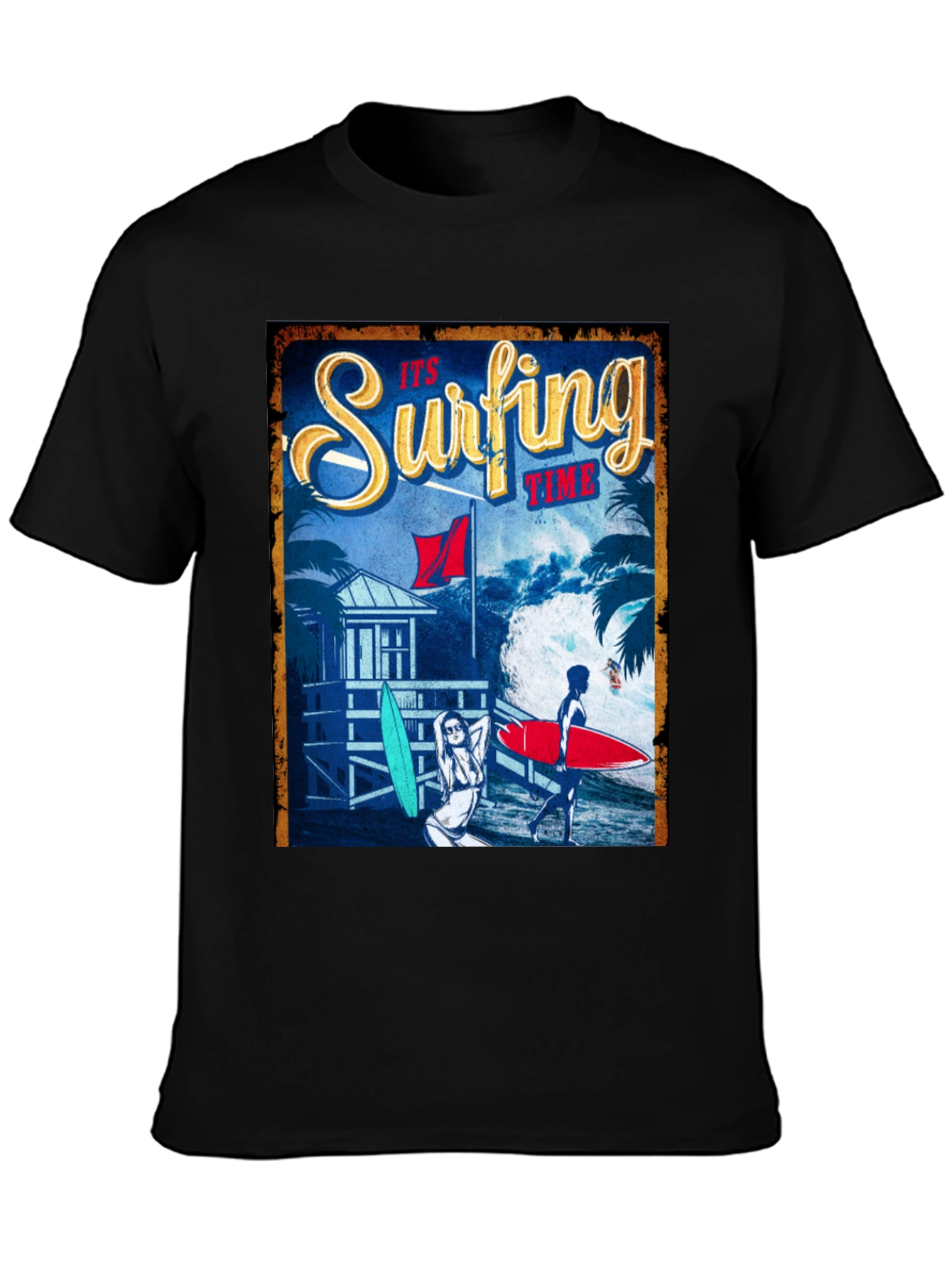 Surfing Time Graphic T-Shirt - Beach Lover Tee