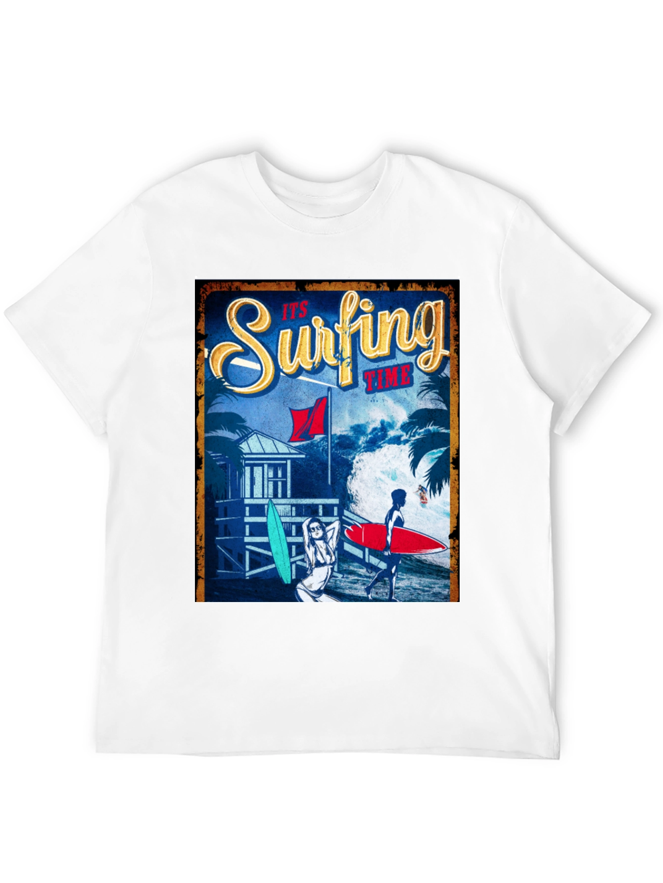 Surfing Time Graphic T-Shirt - Beach Lover Tee