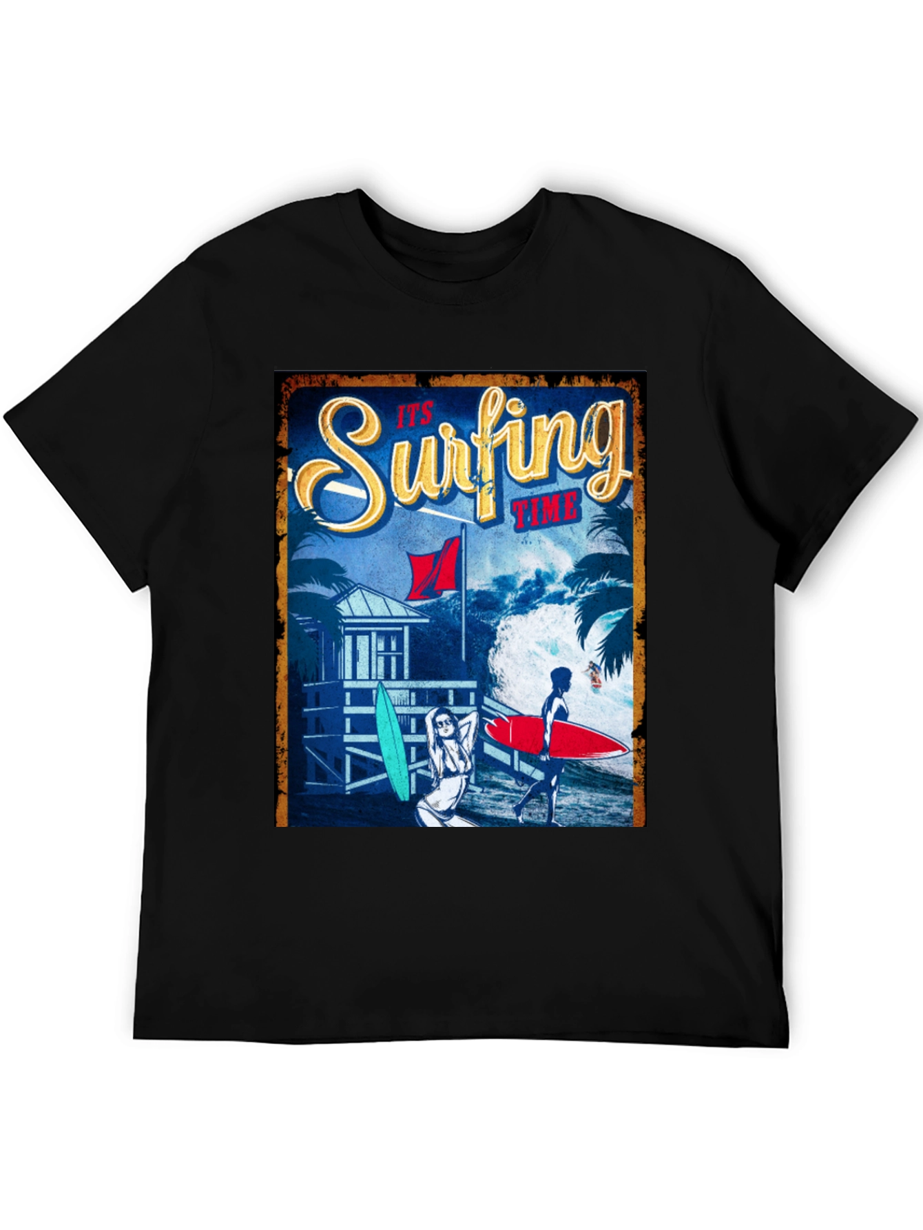 Surfing Time Graphic T-Shirt - Beach Lover Tee