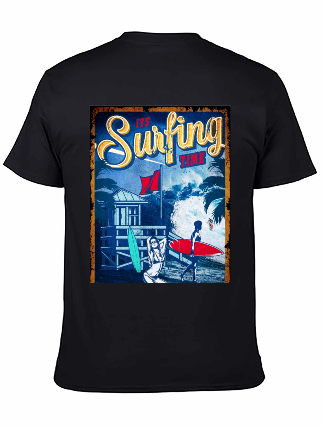 Surfing Time Graphic T-Shirt - Beach Lover Tee