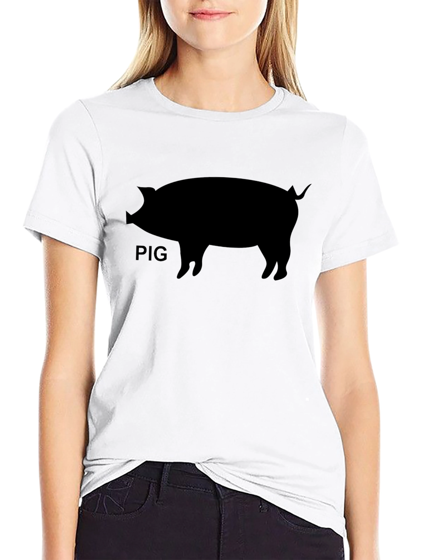 Black Pig Graphic Tee - Casual Style