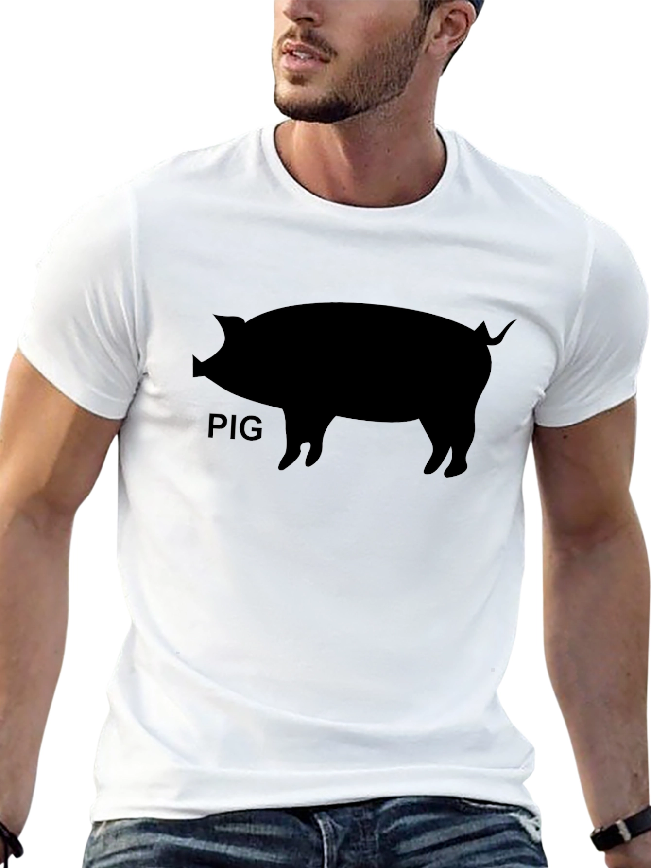 Black Pig Graphic Tee - Casual Style