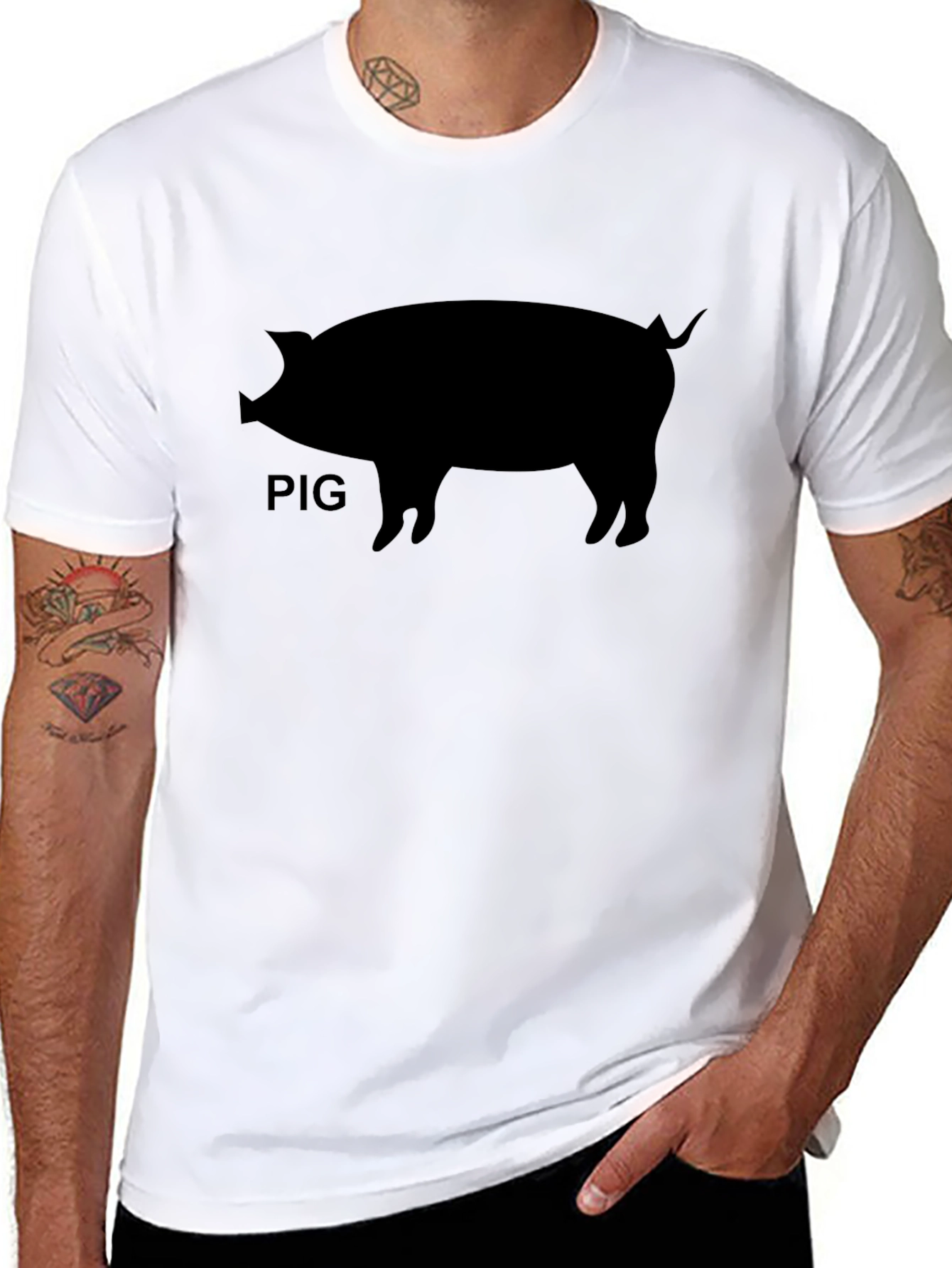 Black Pig Graphic Tee - Casual Style