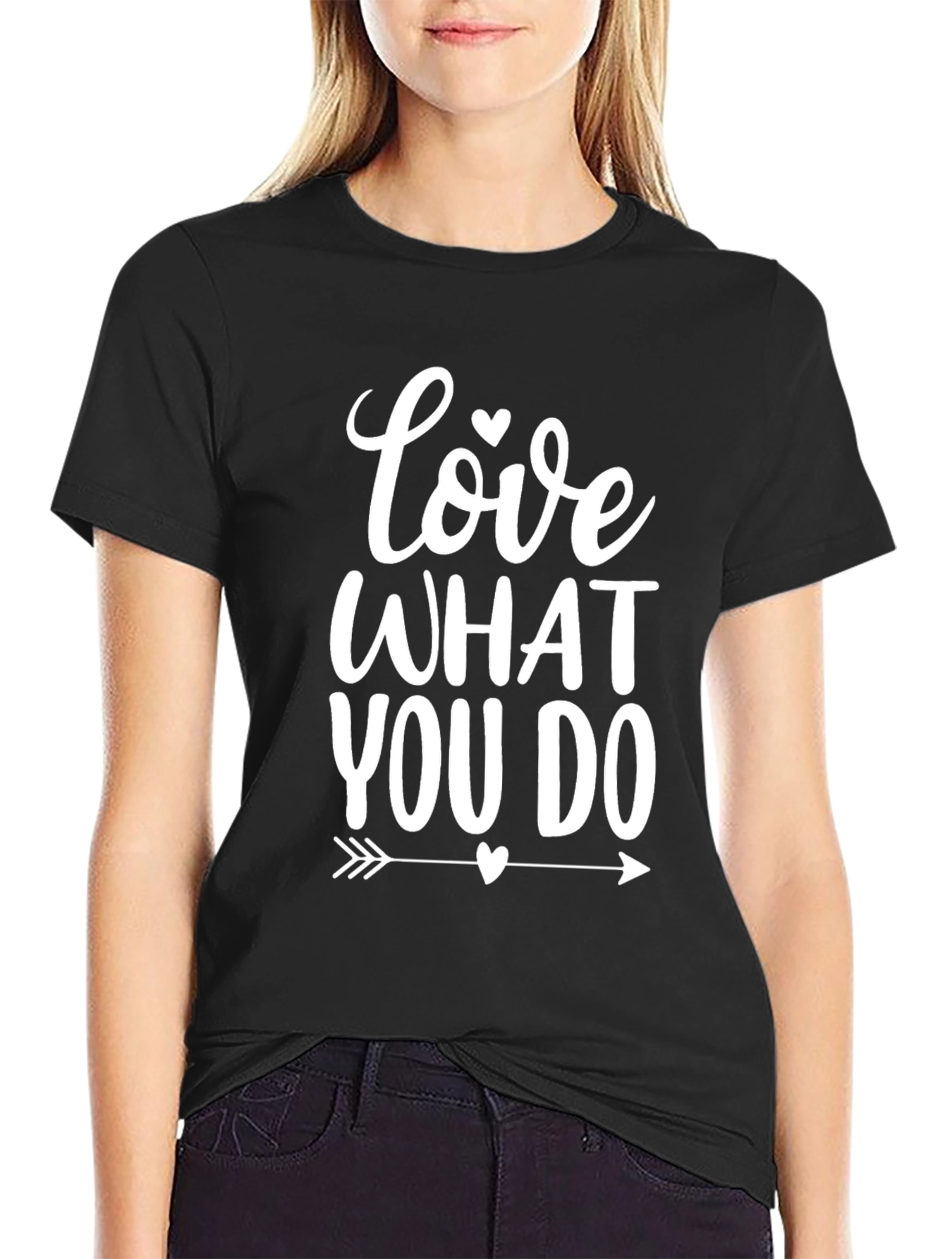 Love What You Do Black Graphic Tee