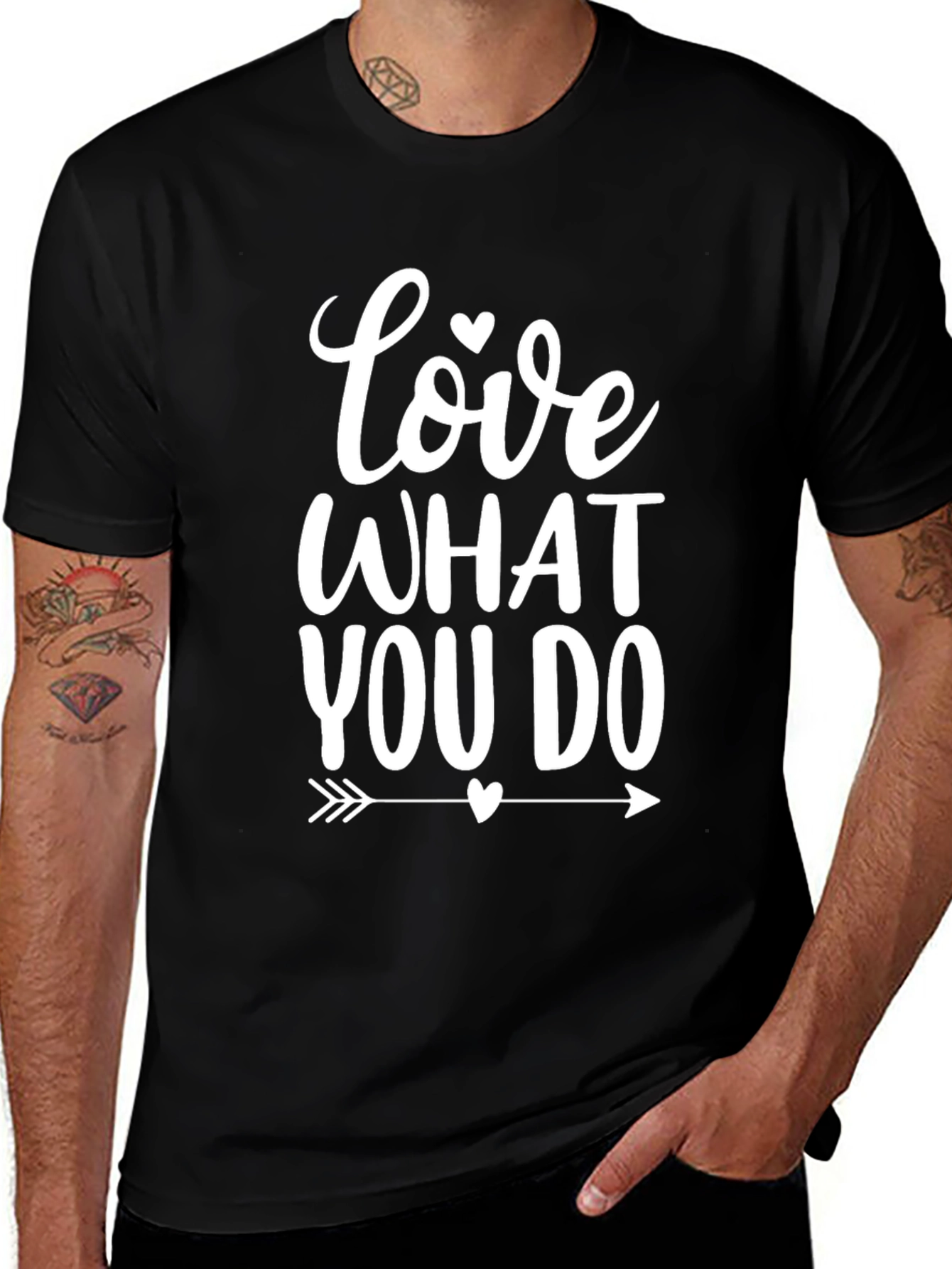 Love What You Do Black Graphic Tee