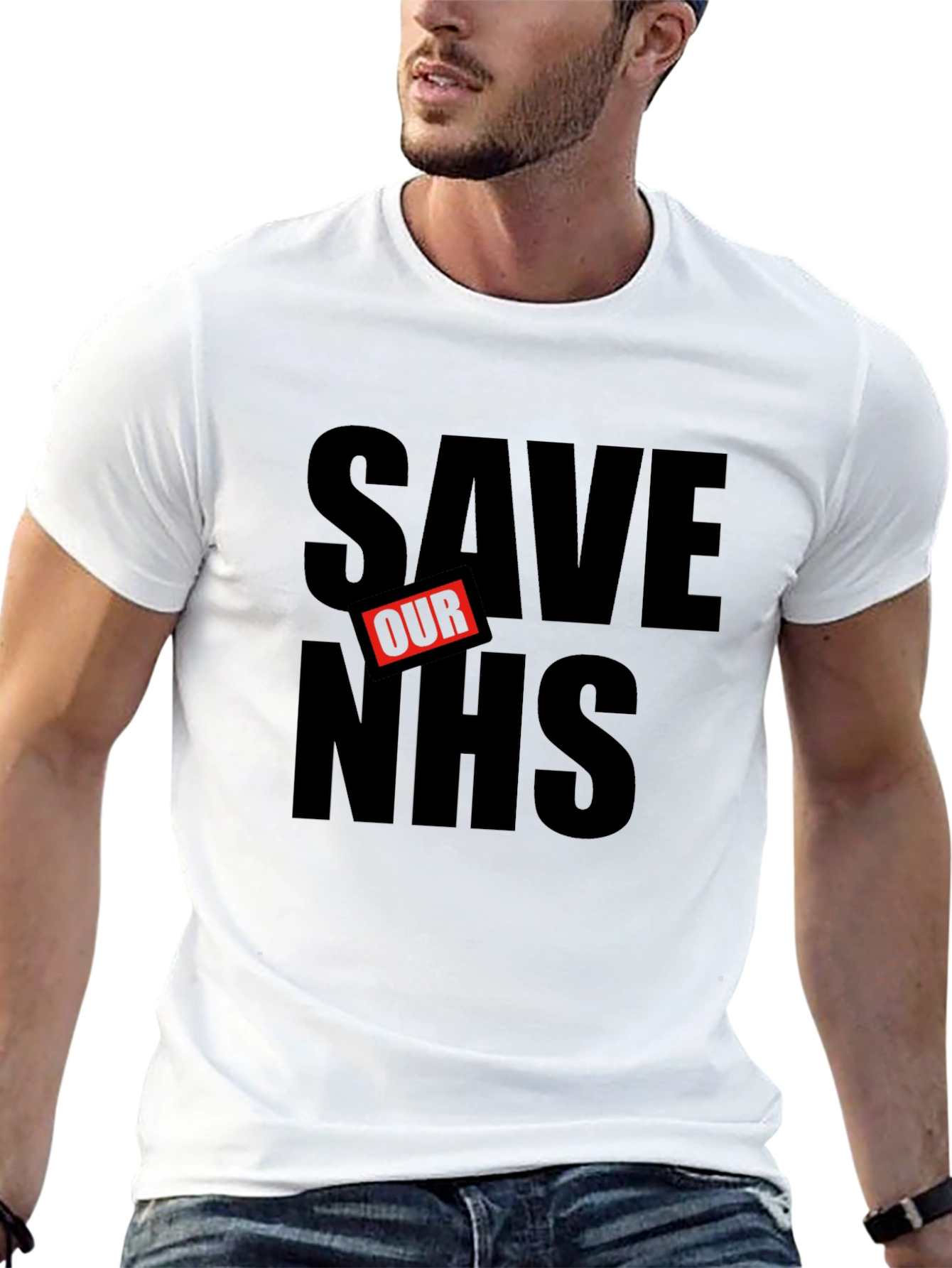 Save Our NHS Black Graphic Tee