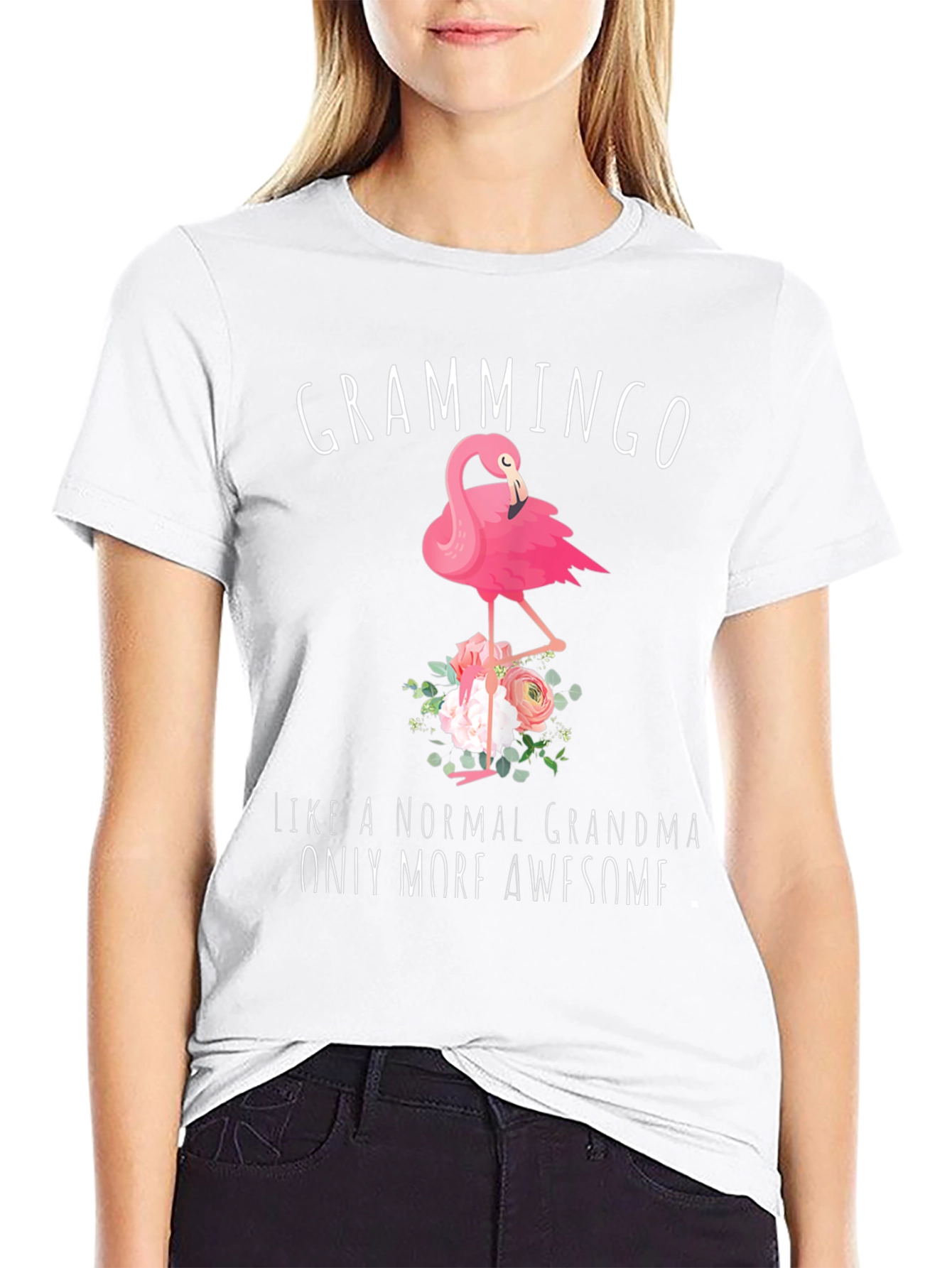 Grammingo T-Shirt - Awesome Grandma Flamingo Tee