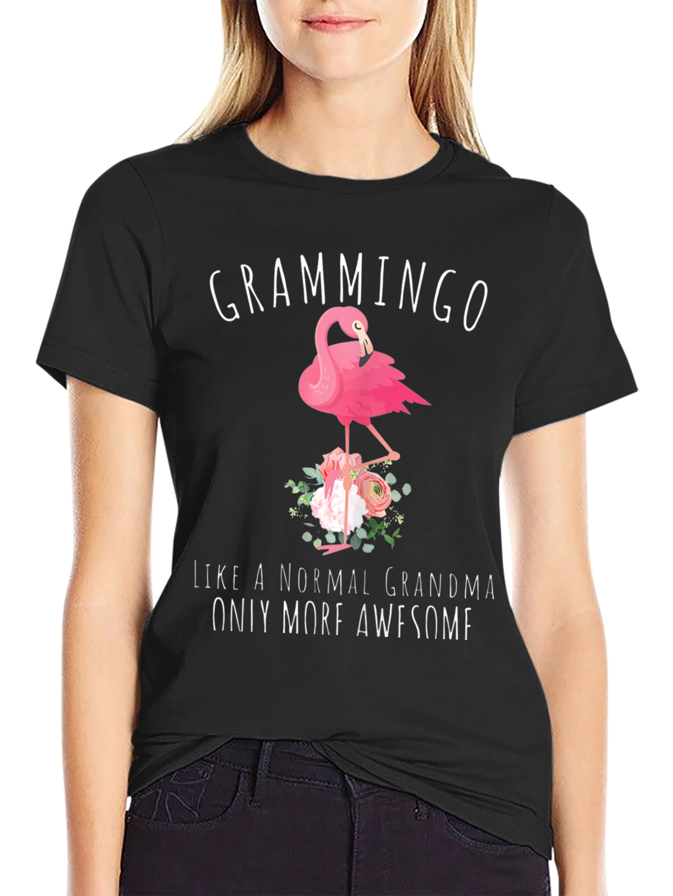 Grammingo T-Shirt - Awesome Grandma Flamingo Tee