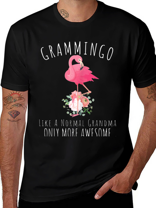 Grammingo T-Shirt - Awesome Grandma Flamingo Tee