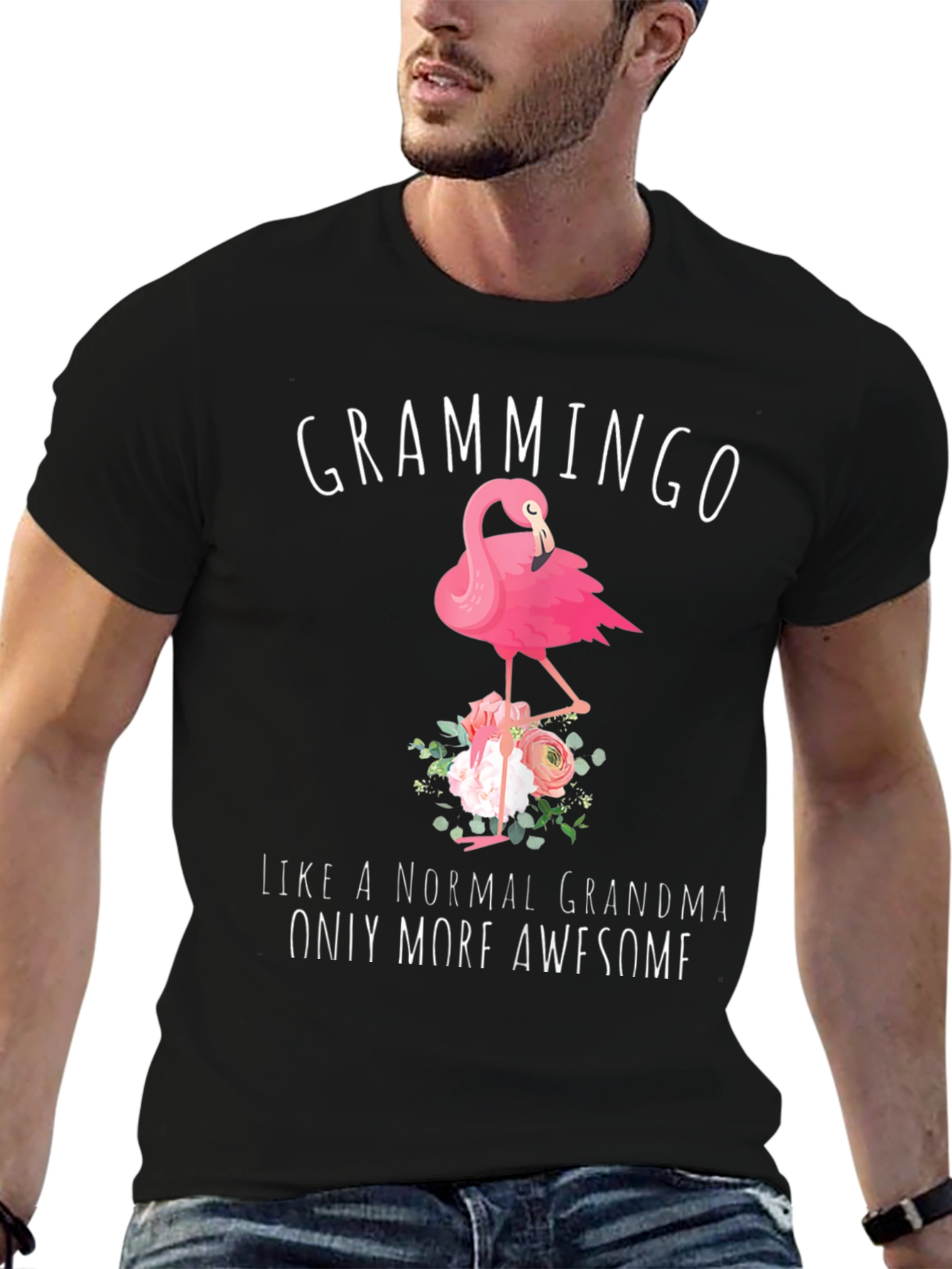 Grammingo T-Shirt - Awesome Grandma Flamingo Tee