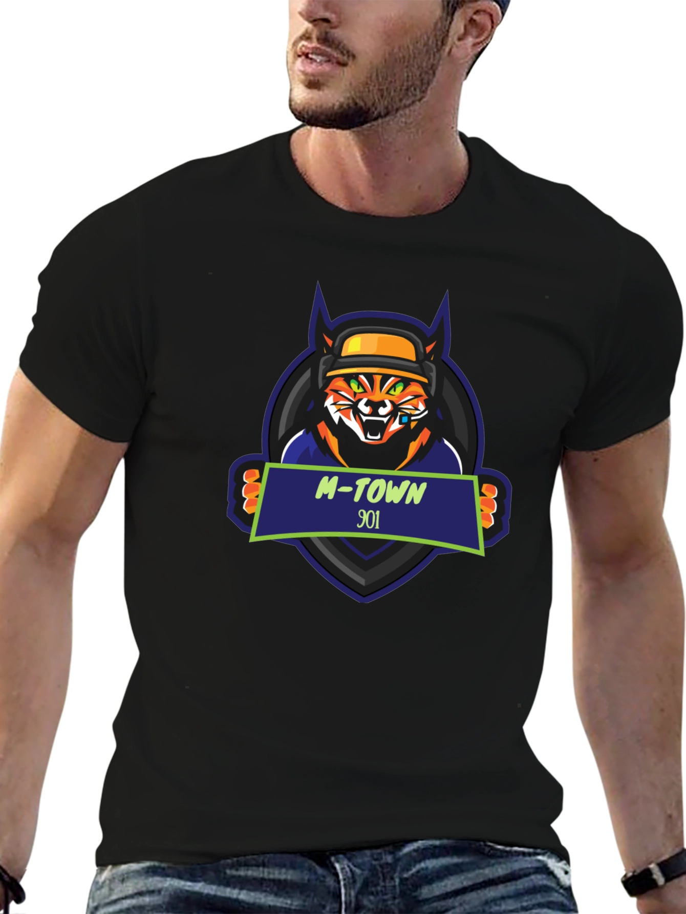 Cool M-Town 901 Tiger Graphic T-Shirt