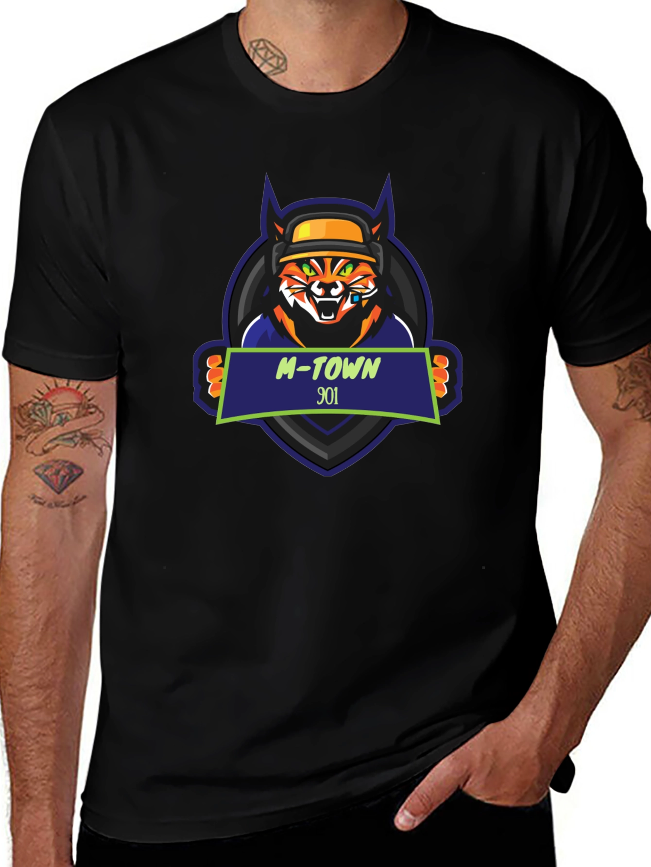 Cool M-Town 901 Tiger Graphic T-Shirt