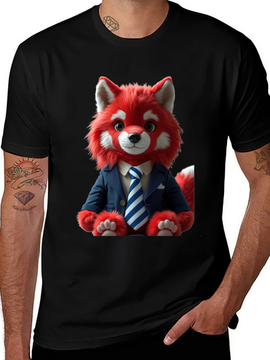 Red Panda in Suit Graphic T-Shirt