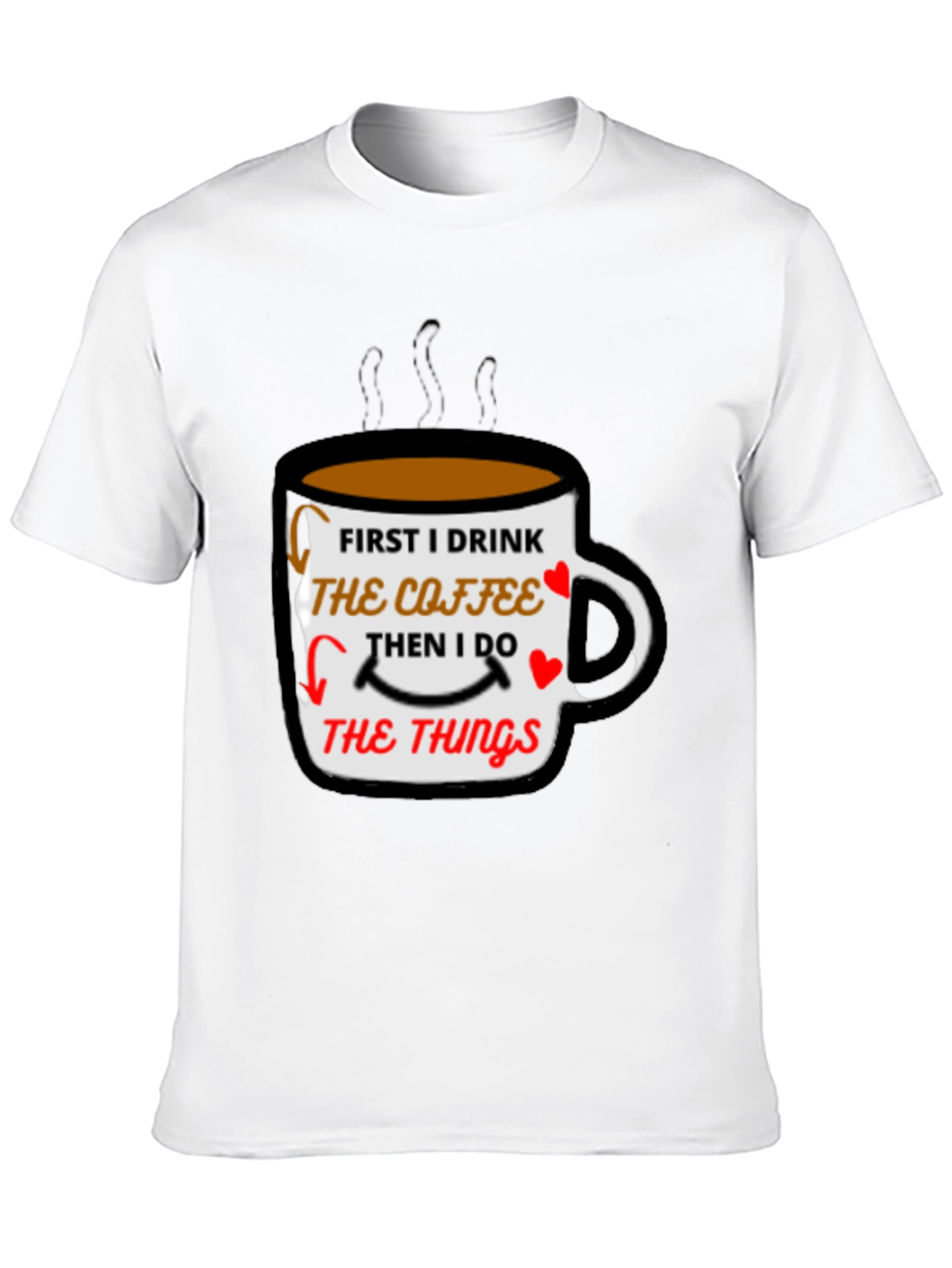 Coffee First Mens Black T-Shirt