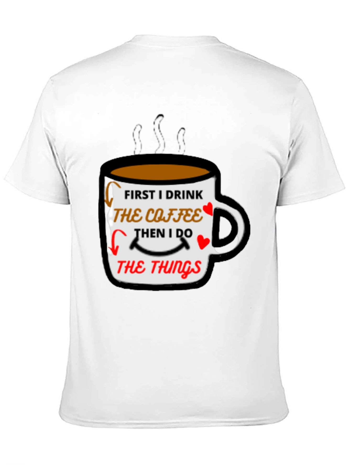 Coffee First Mens Black T-Shirt