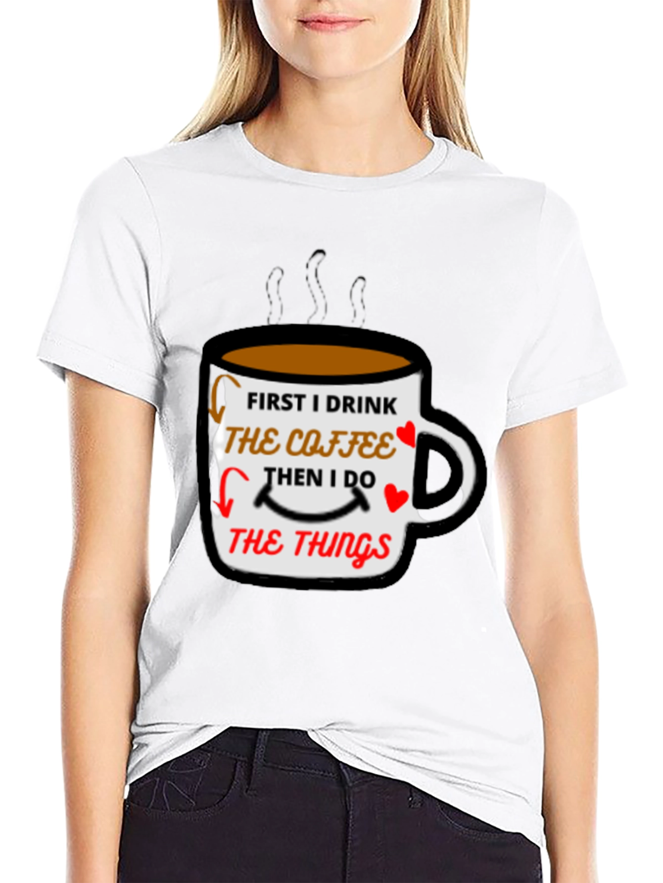 Coffee First Mens Black T-Shirt