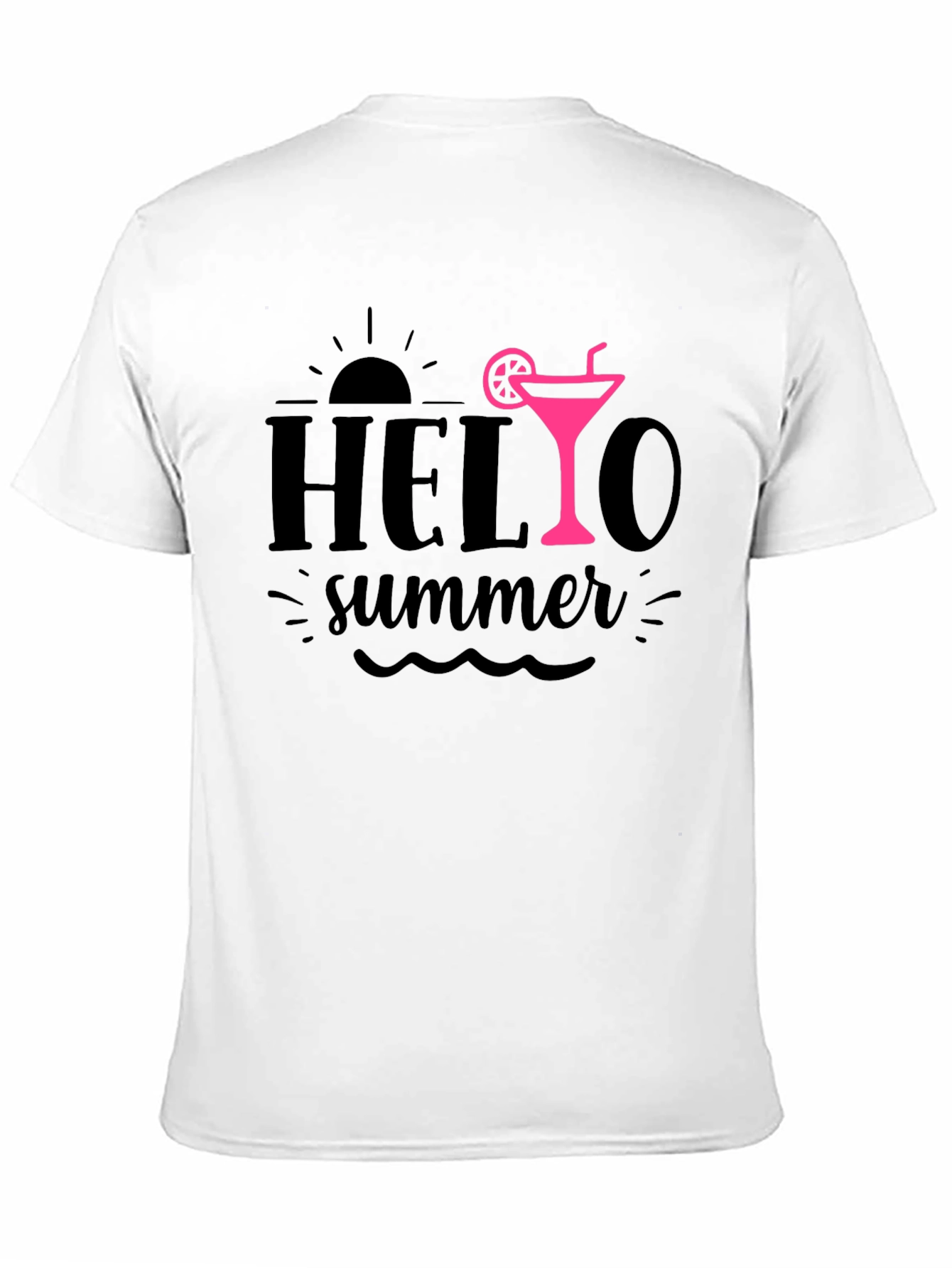 Hello Summer Black Graphic Tee