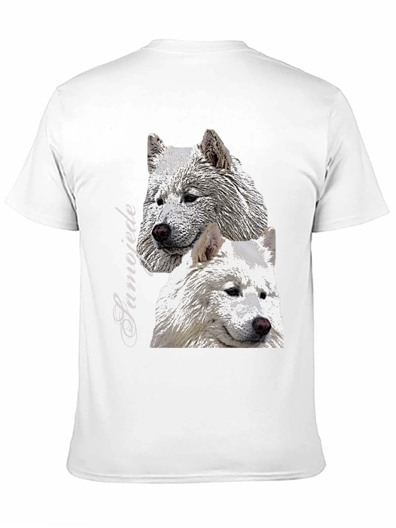 Samojede Dog Graphic Tee - Unisex Black T-Shirt