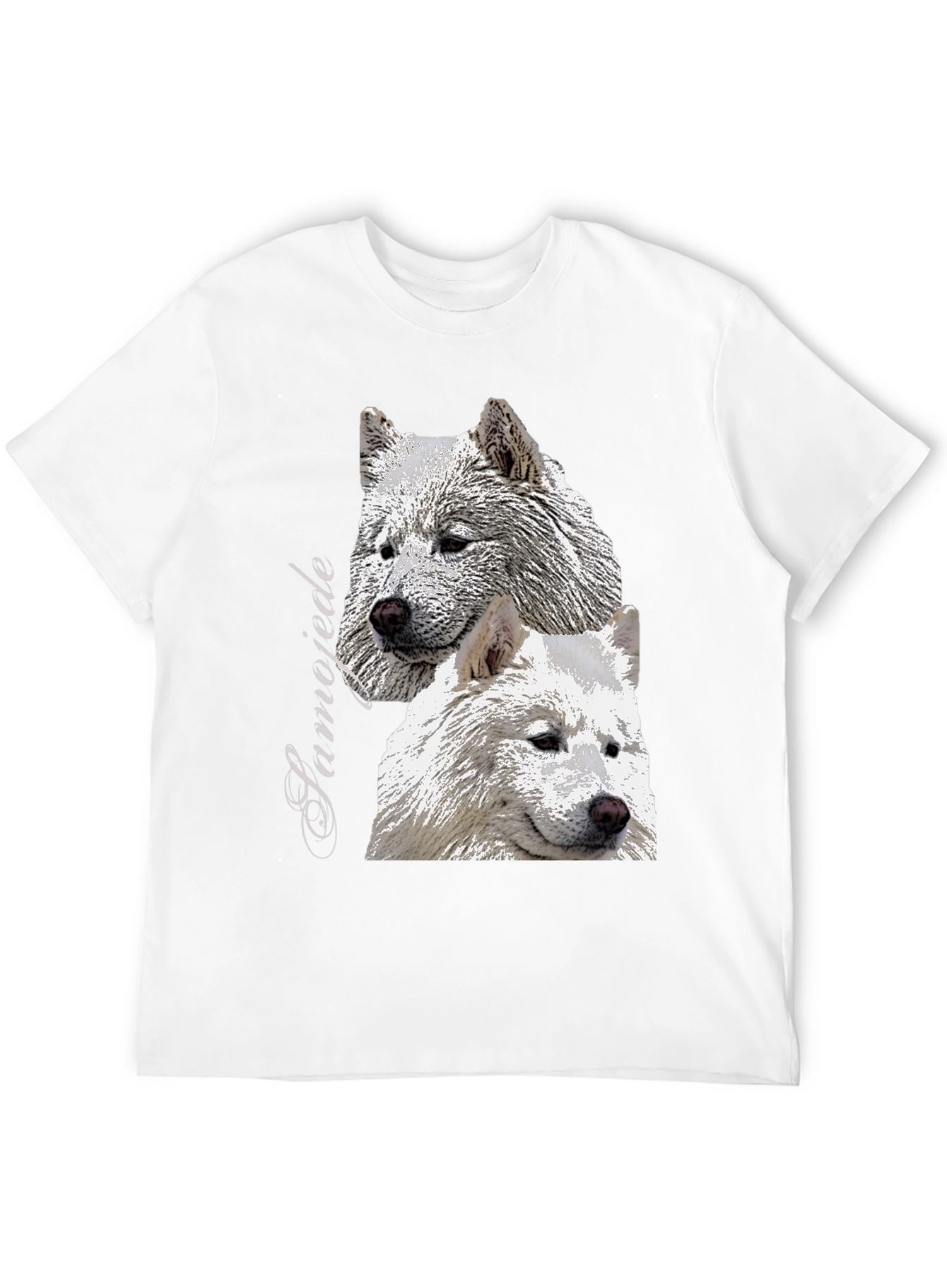 Samojede Dog Graphic Tee - Unisex Black T-Shirt