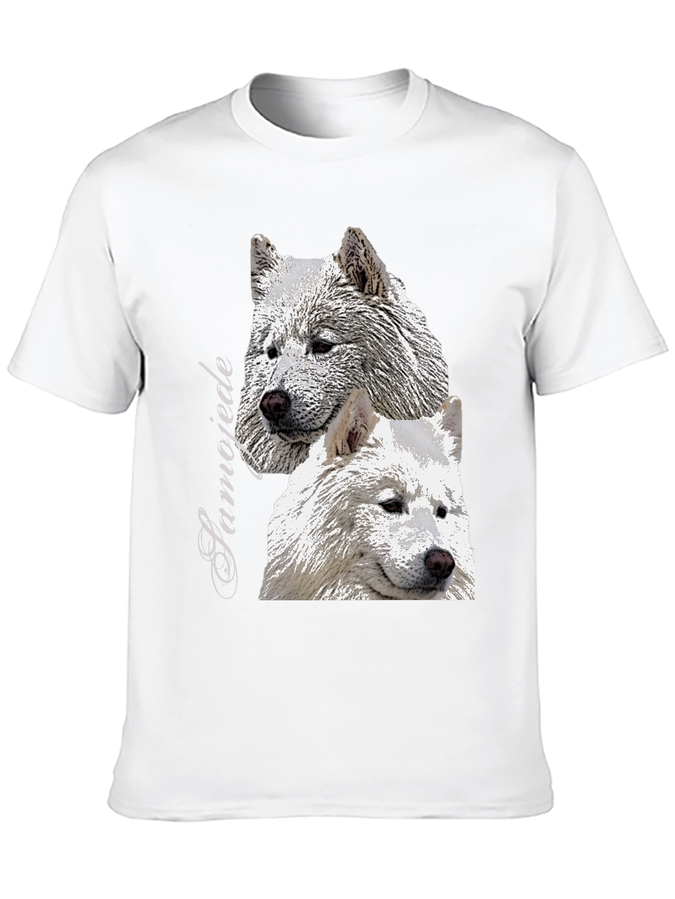 Samojede Dog Graphic Tee - Unisex Black T-Shirt