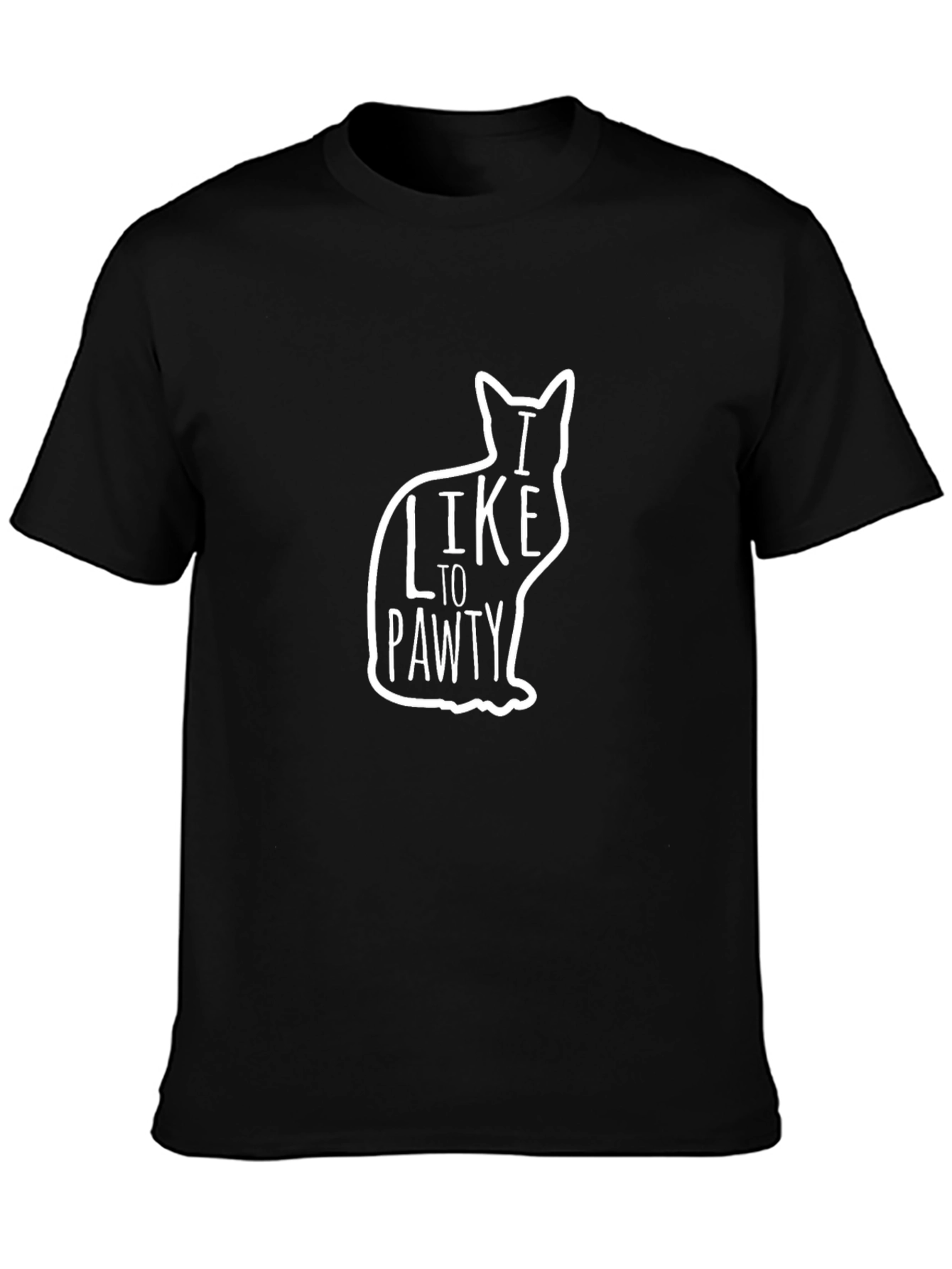 I Like to Pawty Cat Graphic T-Shirt
