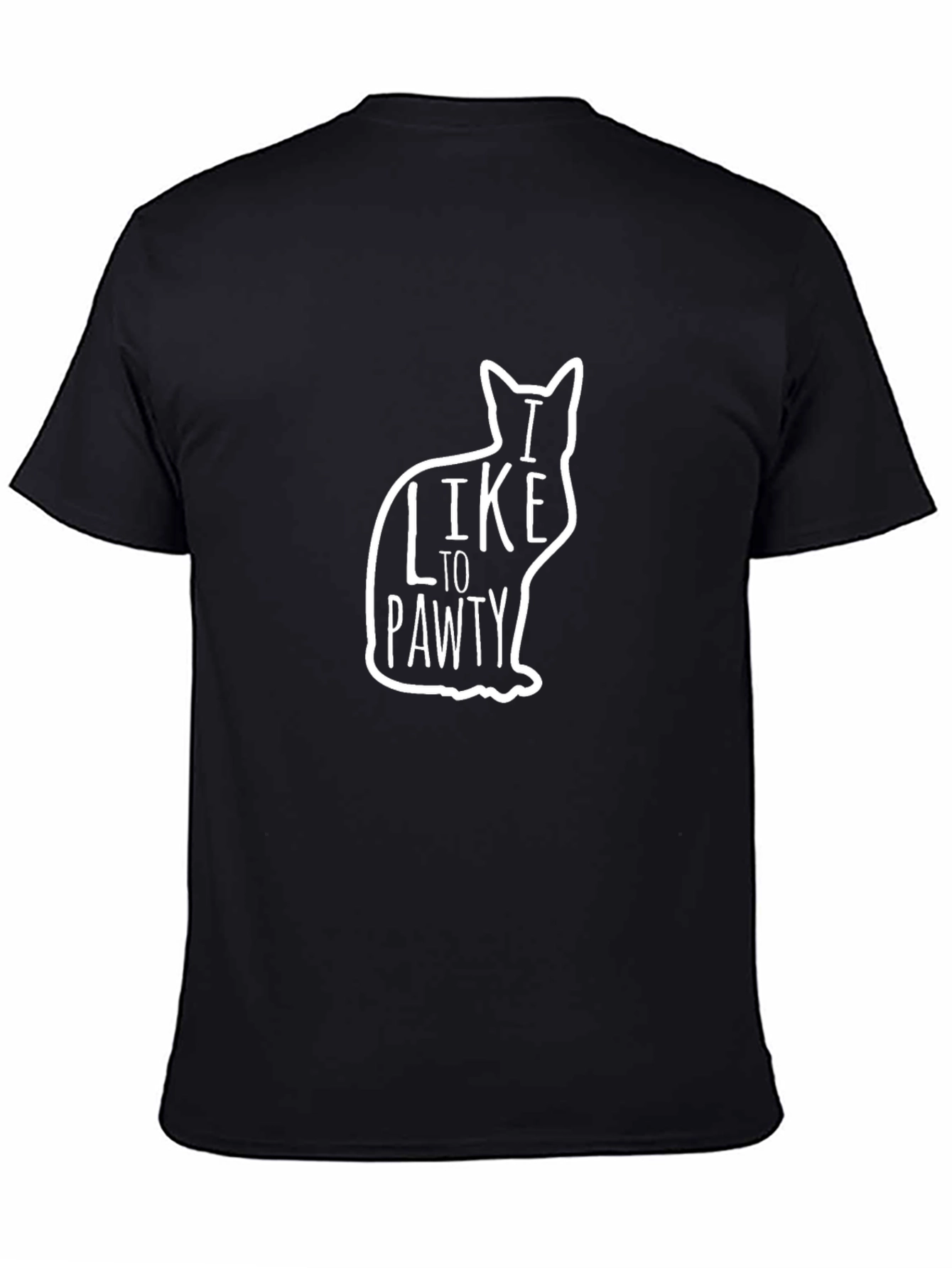 I Like to Pawty Cat Graphic T-Shirt