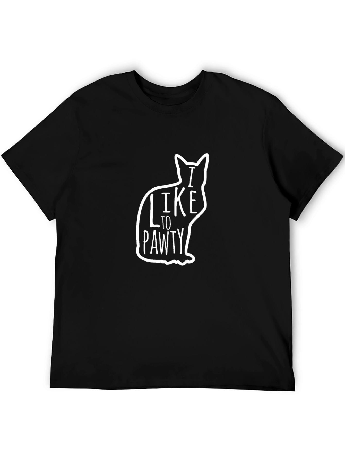 I Like to Pawty Cat Graphic T-Shirt