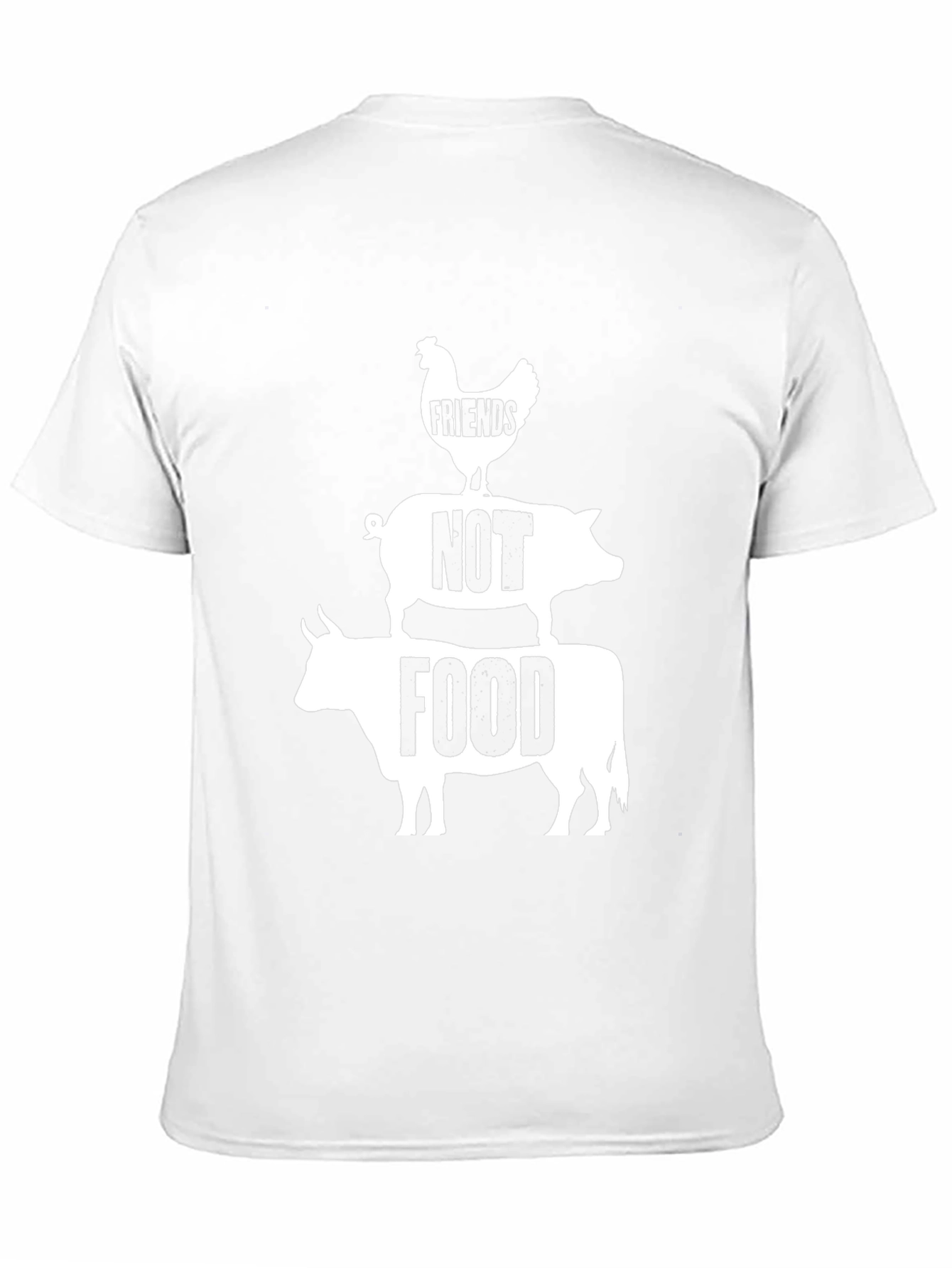 Vegan Friends Not Food T-Shirt - Black
