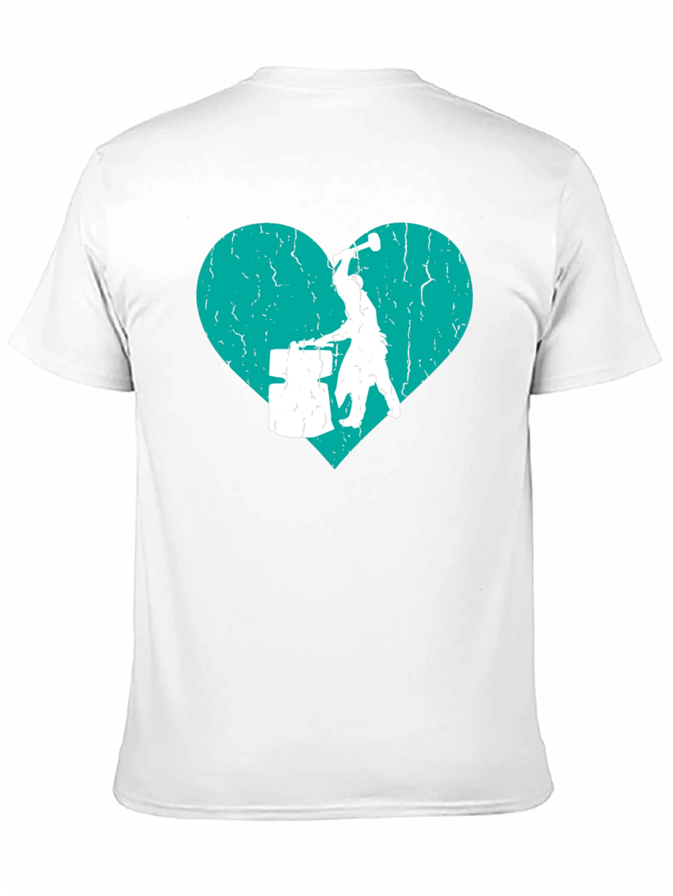 Drummer Heart Graphic Tee - Black Cotton T-Shirt