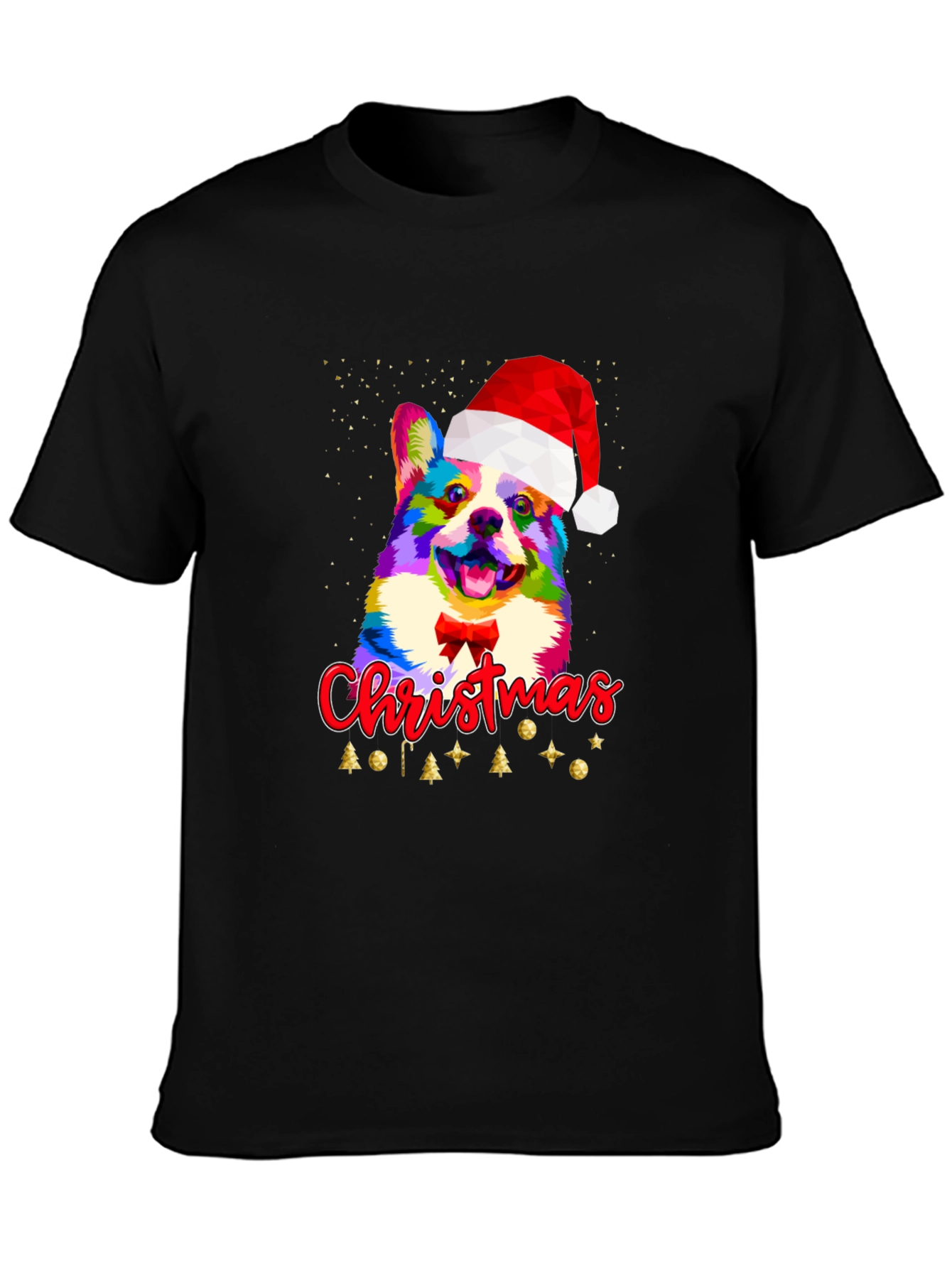 Christmas Corgi Dog Santa Hat T-Shirt